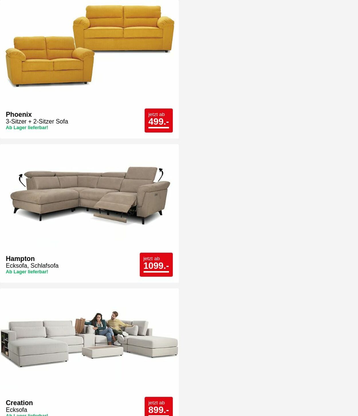 Prospekt Seats and Sofas 26.05.2025 - 04.06.2025
