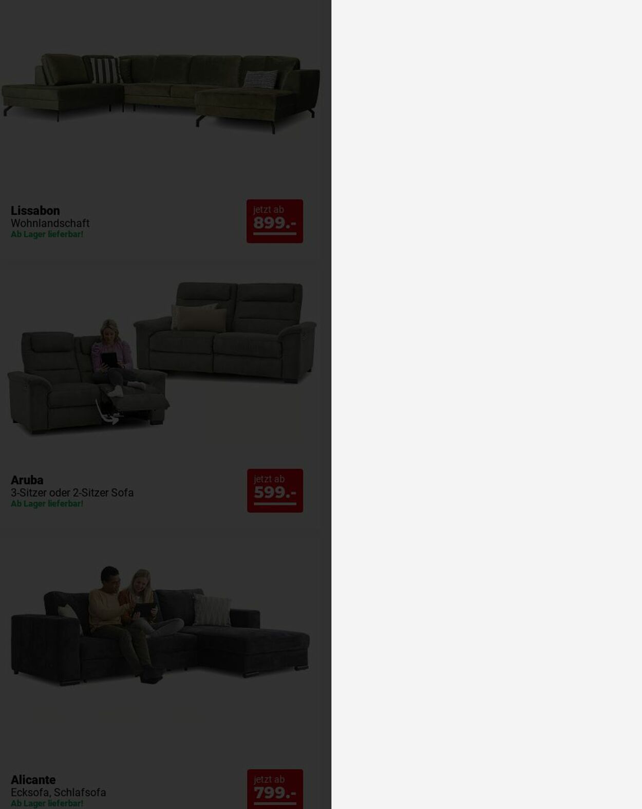 Prospekt Seats and Sofas 11.08.2025 - 20.08.2025