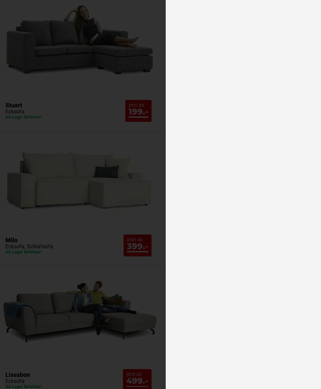 Prospekt Seats and Sofas 11.08.2025 - 20.08.2025