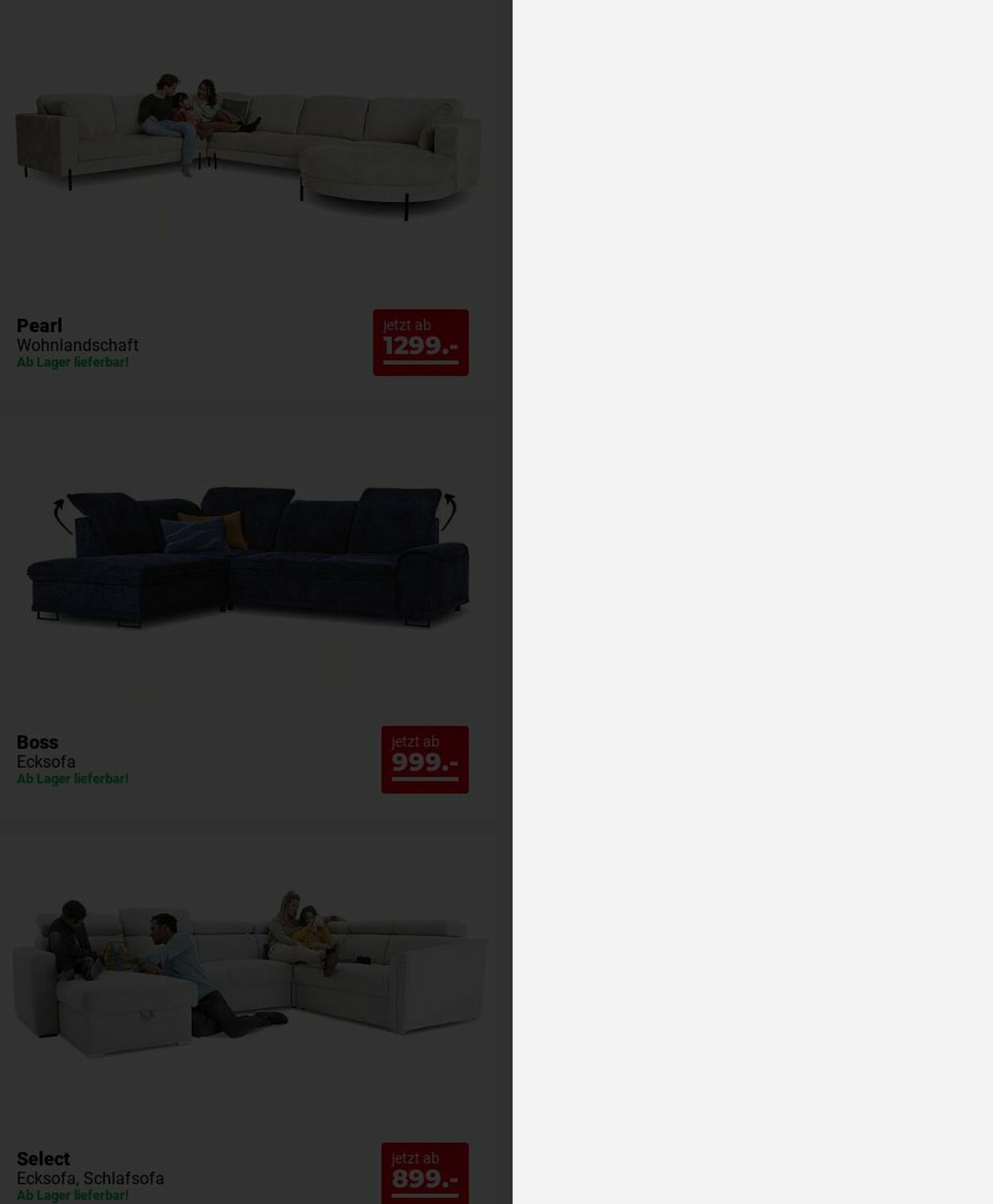 Prospekt Seats and Sofas 11.08.2025 - 20.08.2025