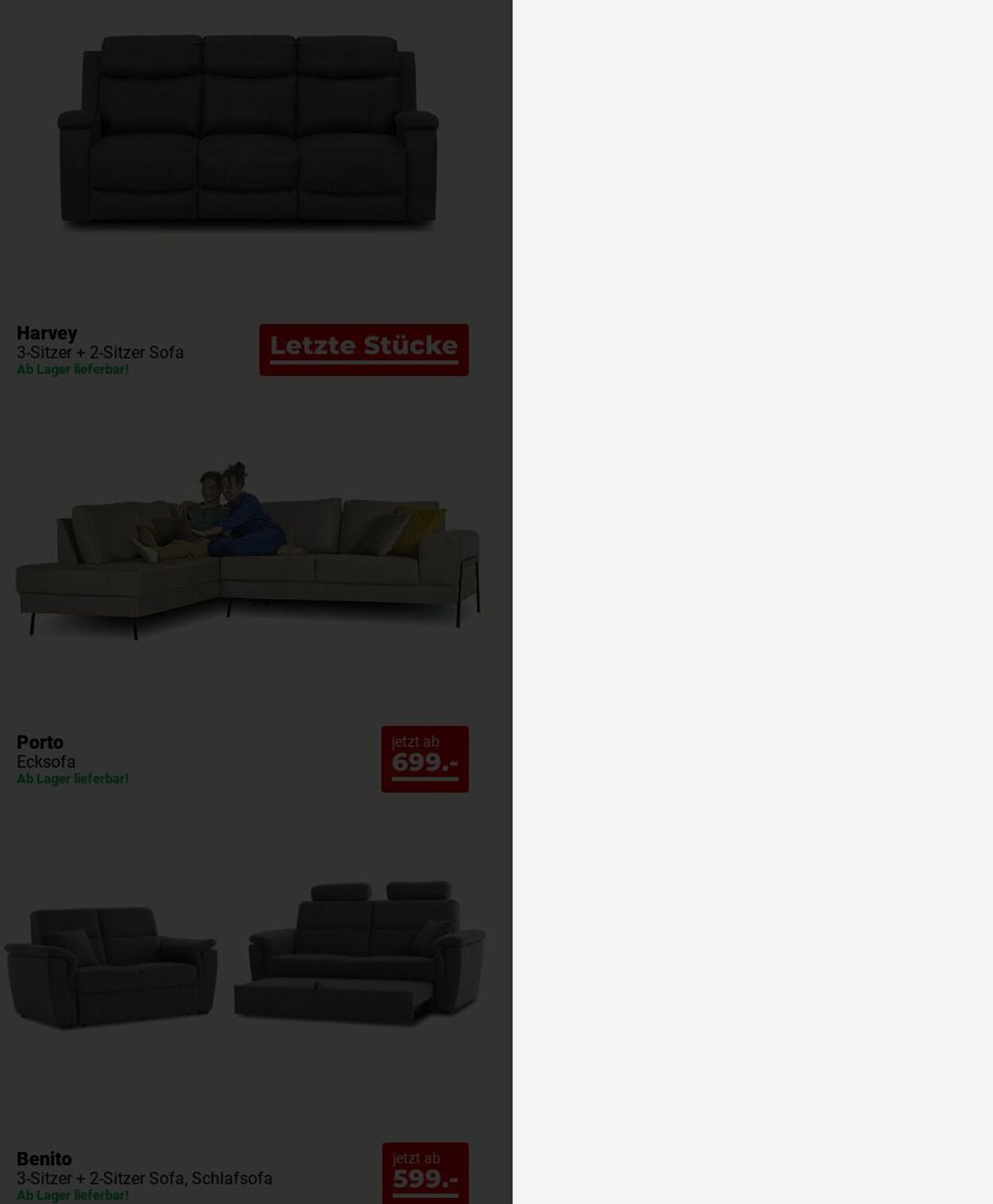 Prospekt Seats and Sofas 11.08.2025 - 20.08.2025