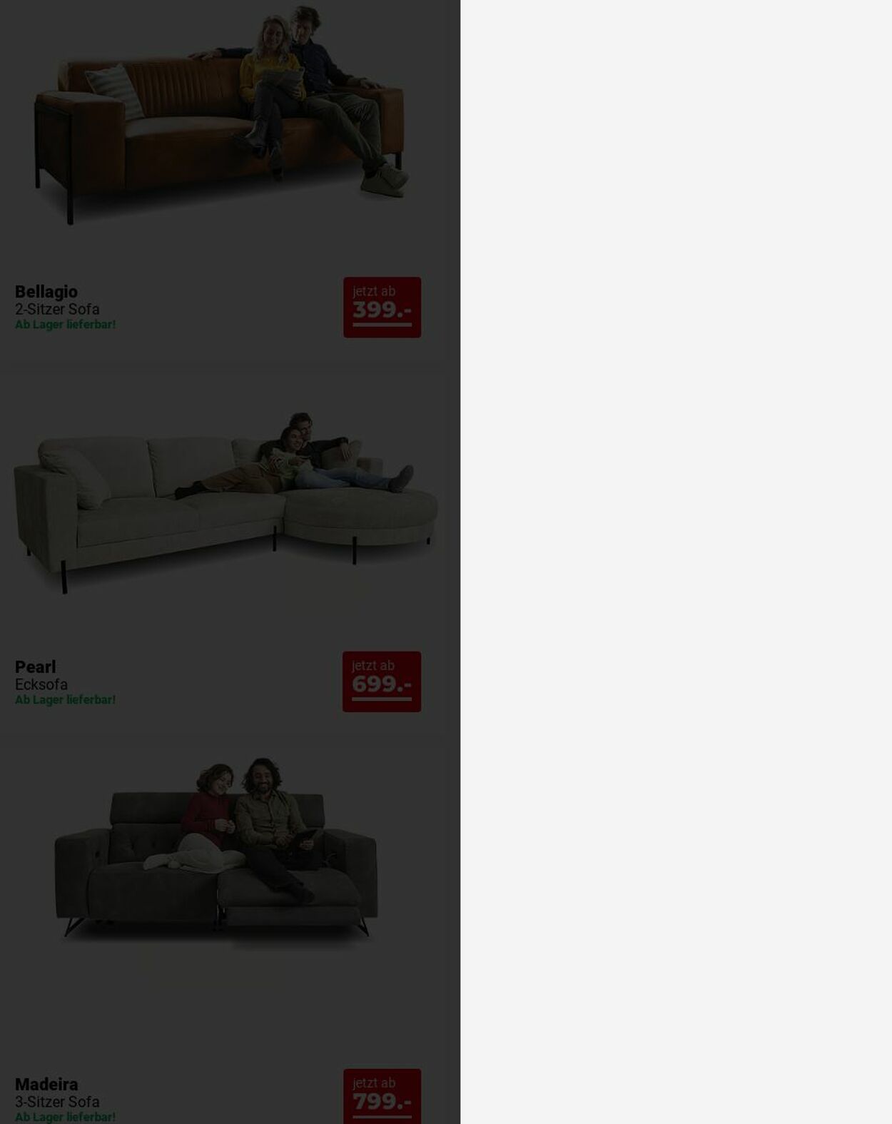 Prospekt Seats and Sofas 11.08.2025 - 20.08.2025