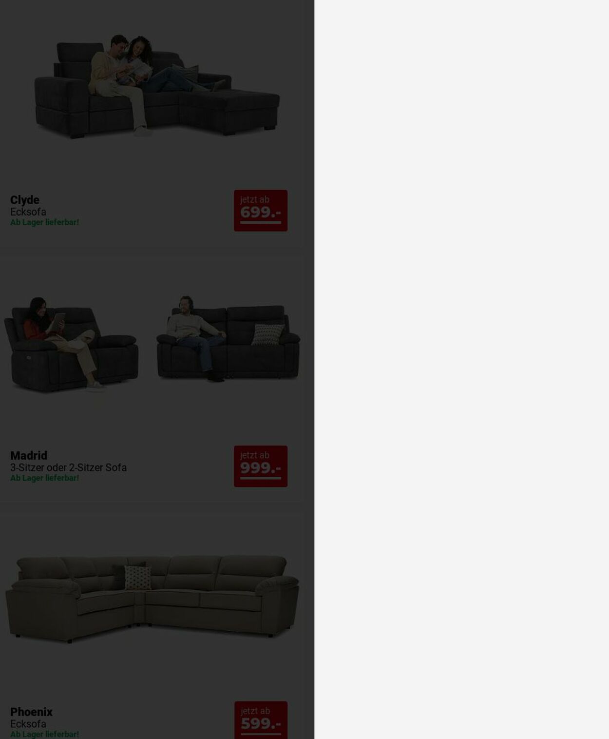 Prospekt Seats and Sofas 11.08.2025 - 20.08.2025