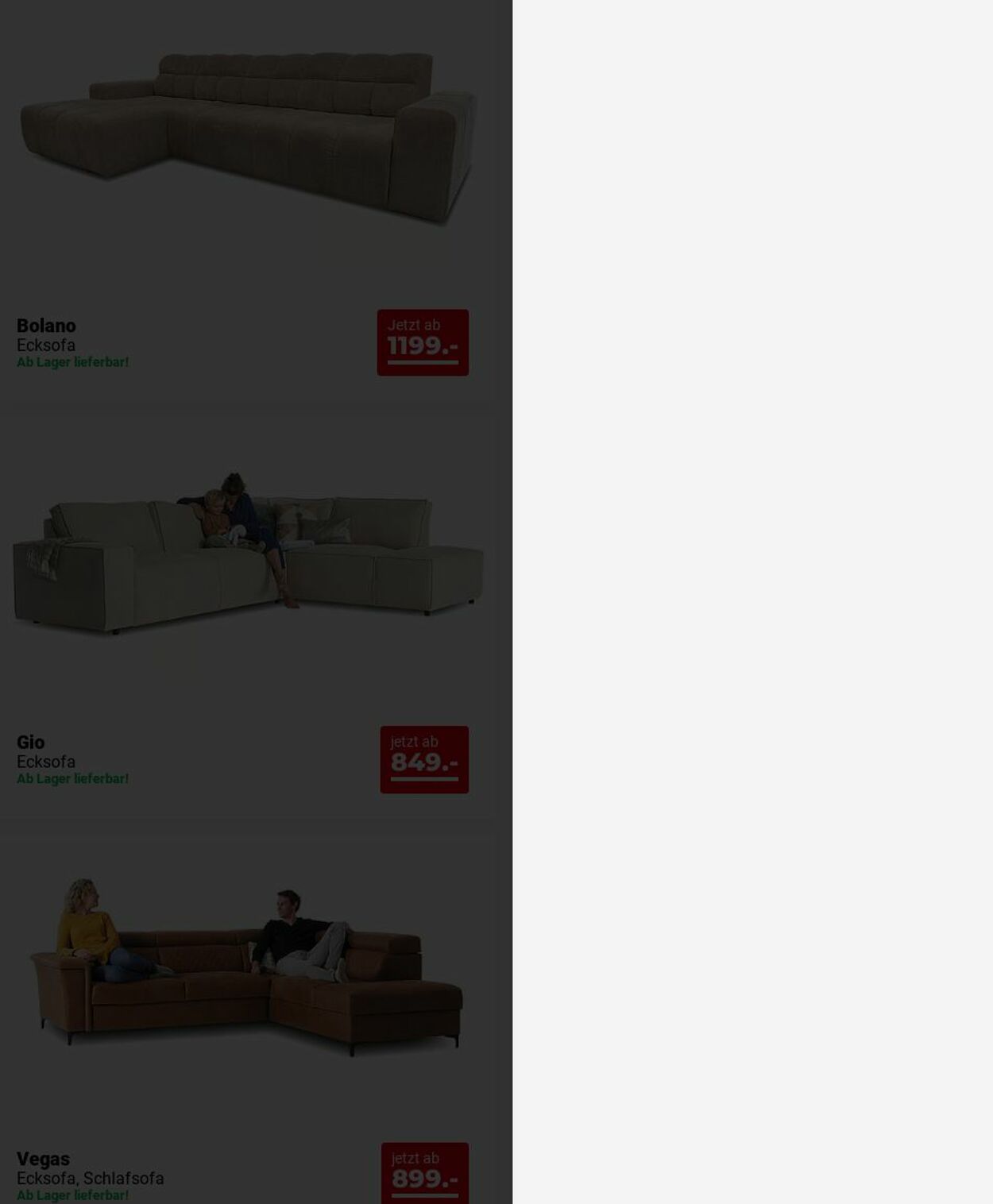 Prospekt Seats and Sofas 11.08.2025 - 20.08.2025