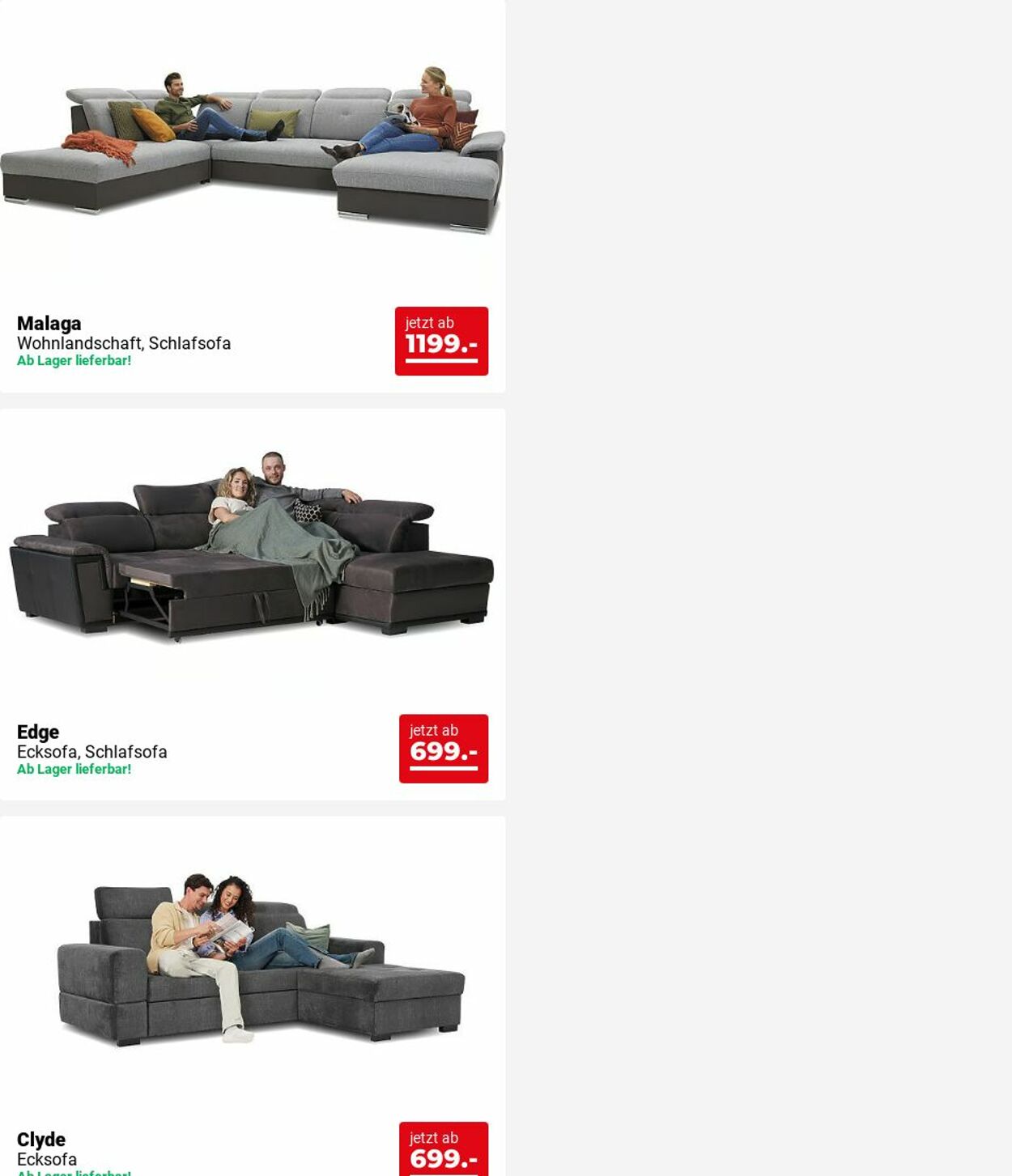 Prospekt Seats and Sofas 02.06.2025 - 11.06.2025