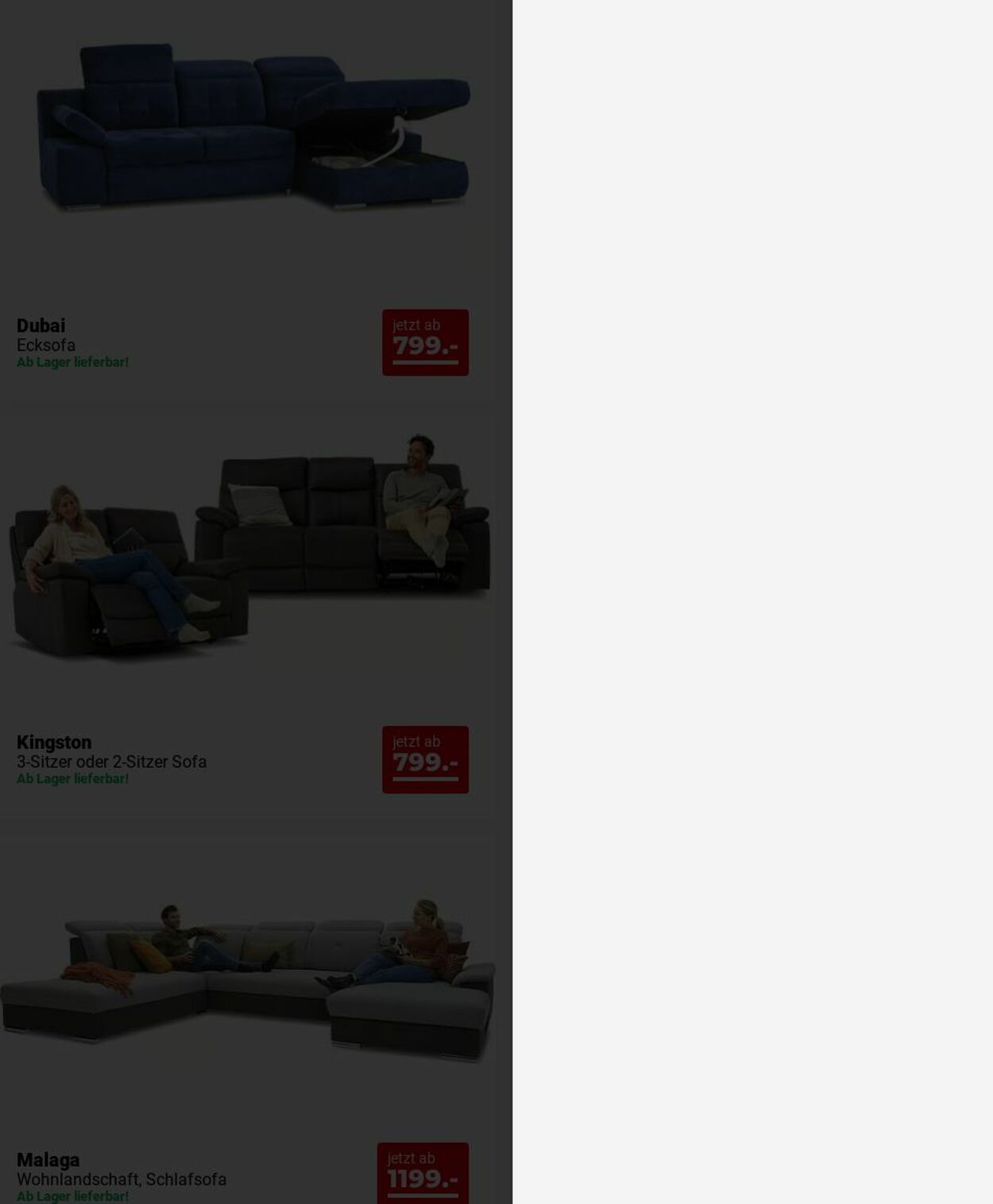 Prospekt Seats and Sofas 01.12.2025 - 10.12.2025