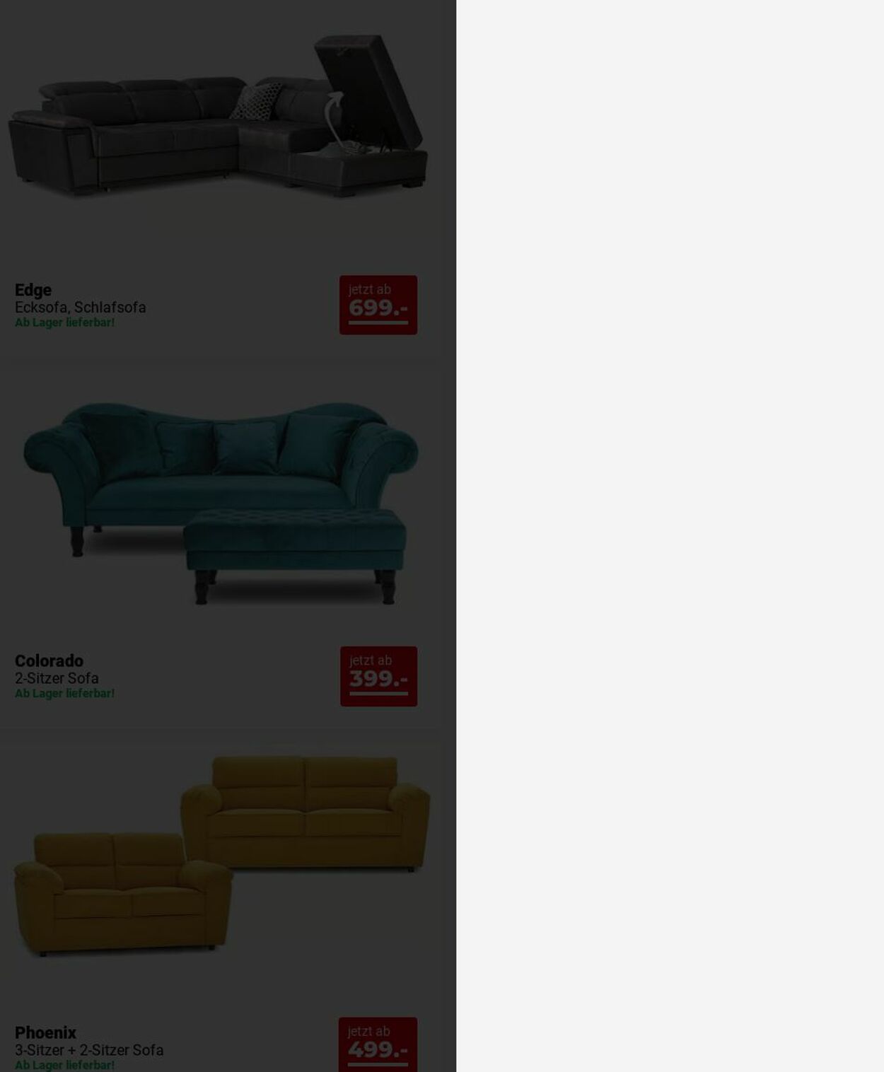 Prospekt Seats and Sofas 01.12.2025 - 10.12.2025