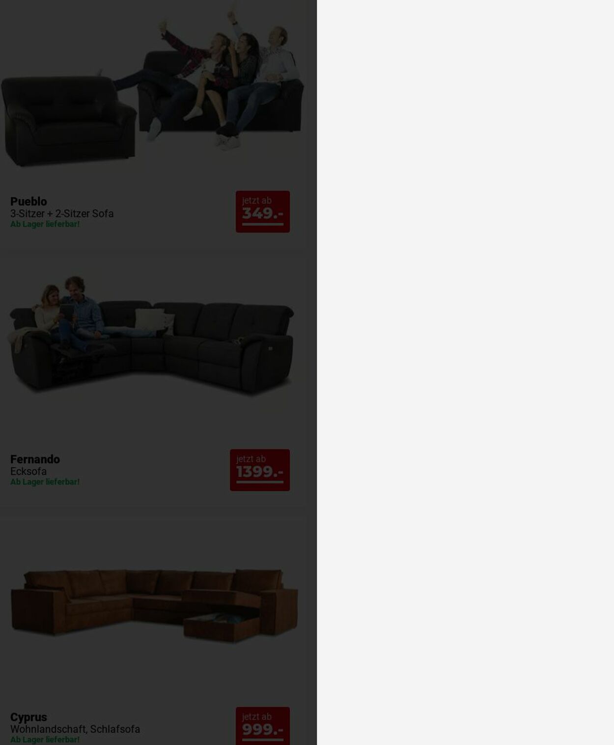 Prospekt Seats and Sofas 01.12.2025 - 10.12.2025