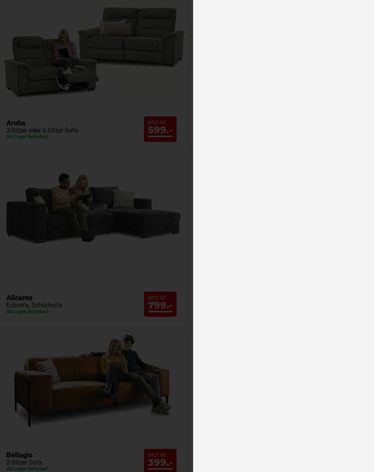 Prospekt Seats and Sofas 04.08.2025 - 13.08.2025