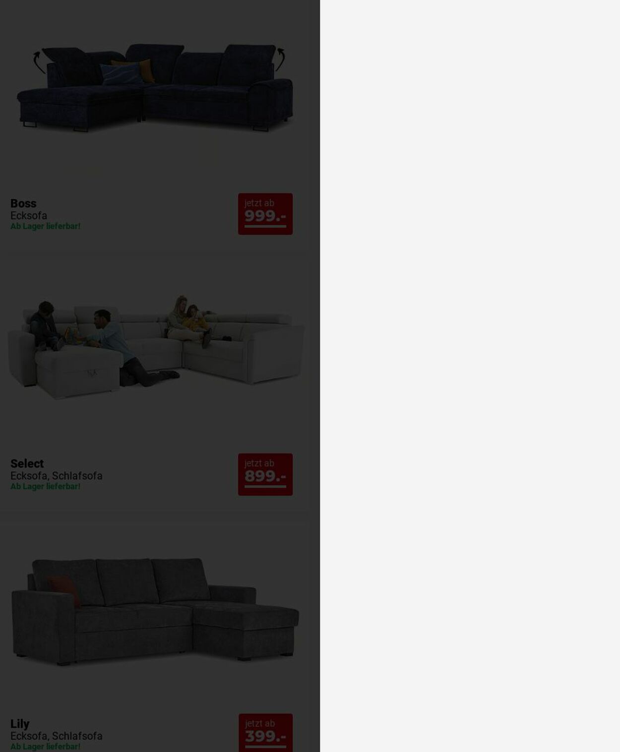 Prospekt Seats and Sofas 04.08.2025 - 13.08.2025