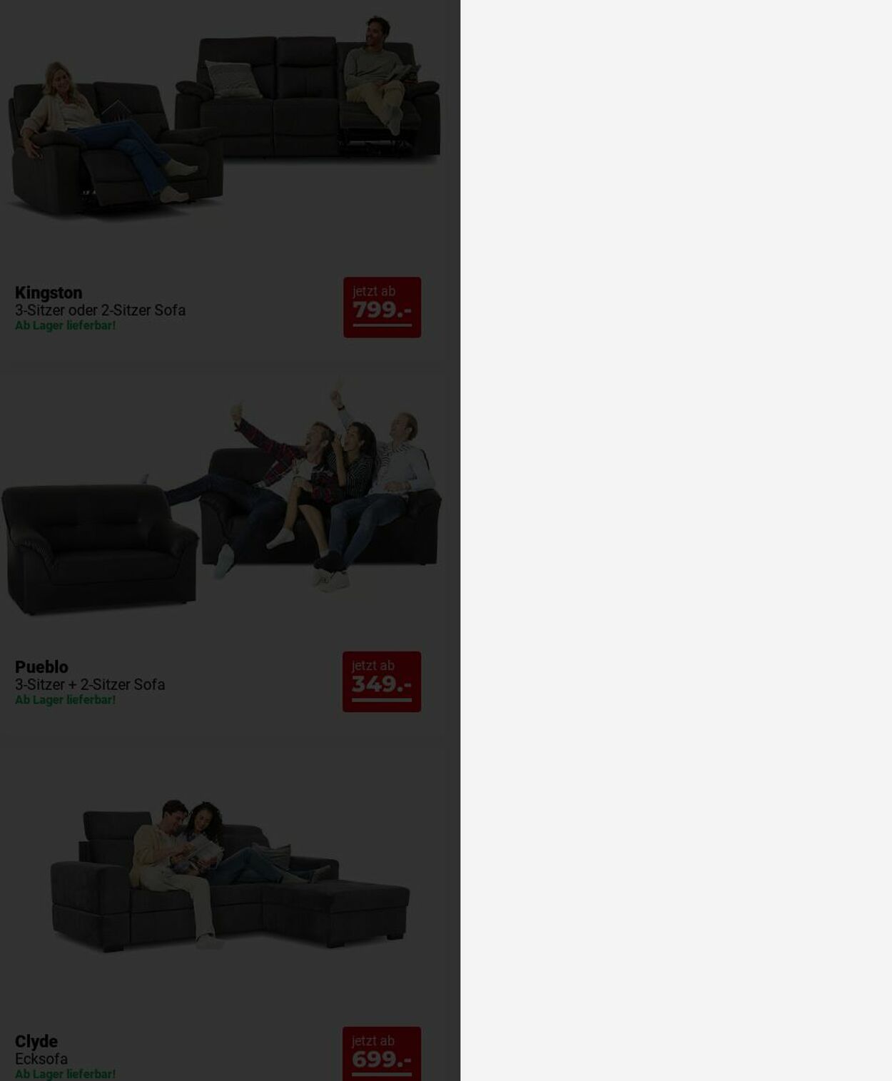 Prospekt Seats and Sofas 04.08.2025 - 13.08.2025