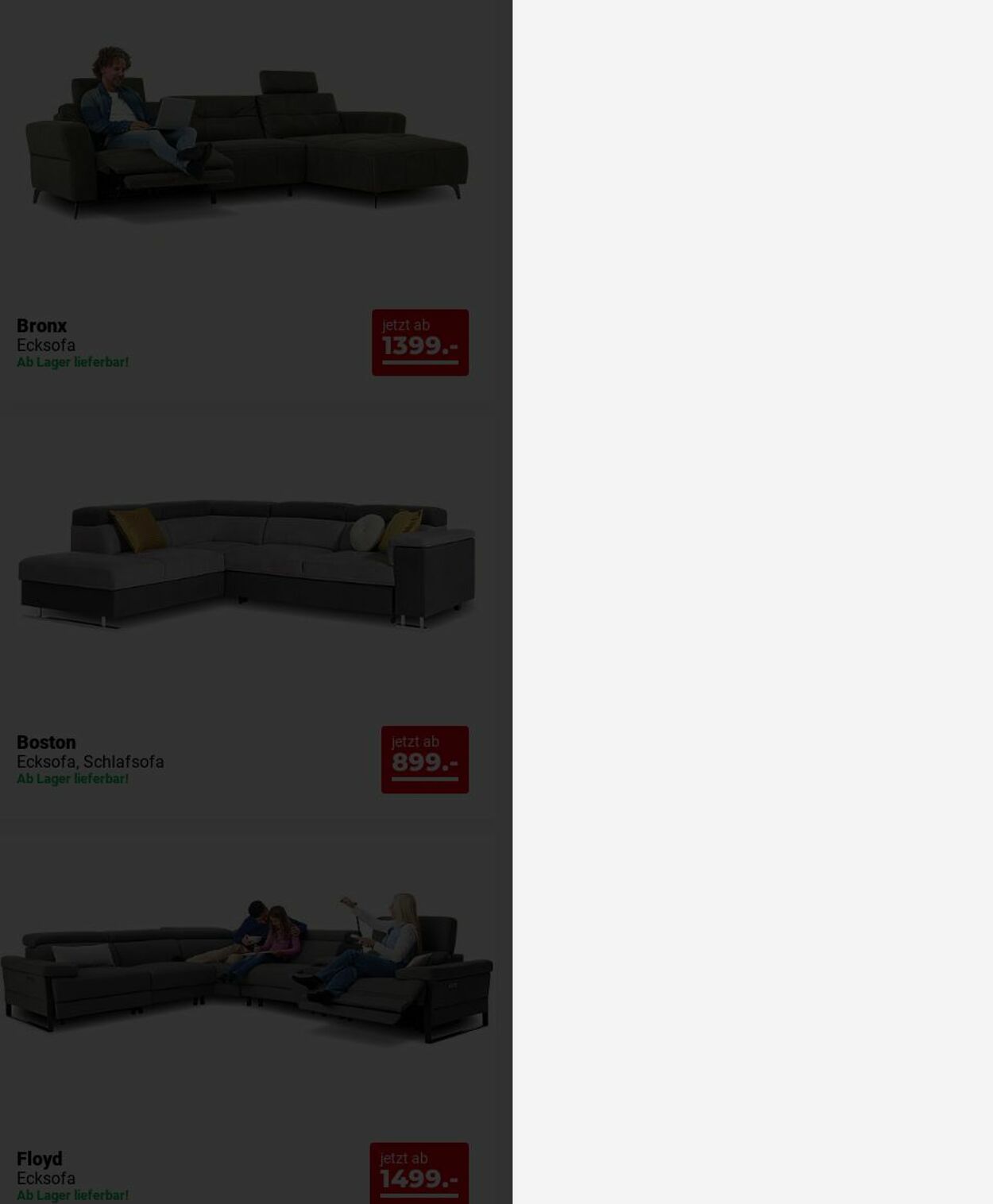 Prospekt Seats and Sofas 04.08.2025 - 13.08.2025