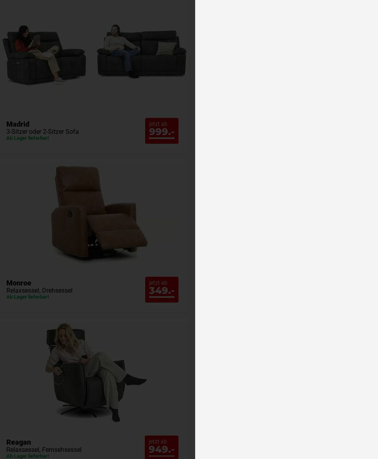 Prospekt Seats and Sofas 04.08.2025 - 13.08.2025