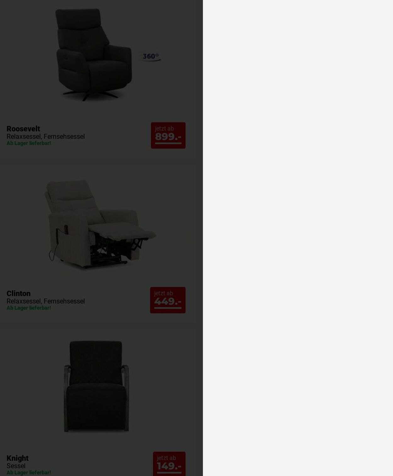 Prospekt Seats and Sofas 04.08.2025 - 13.08.2025