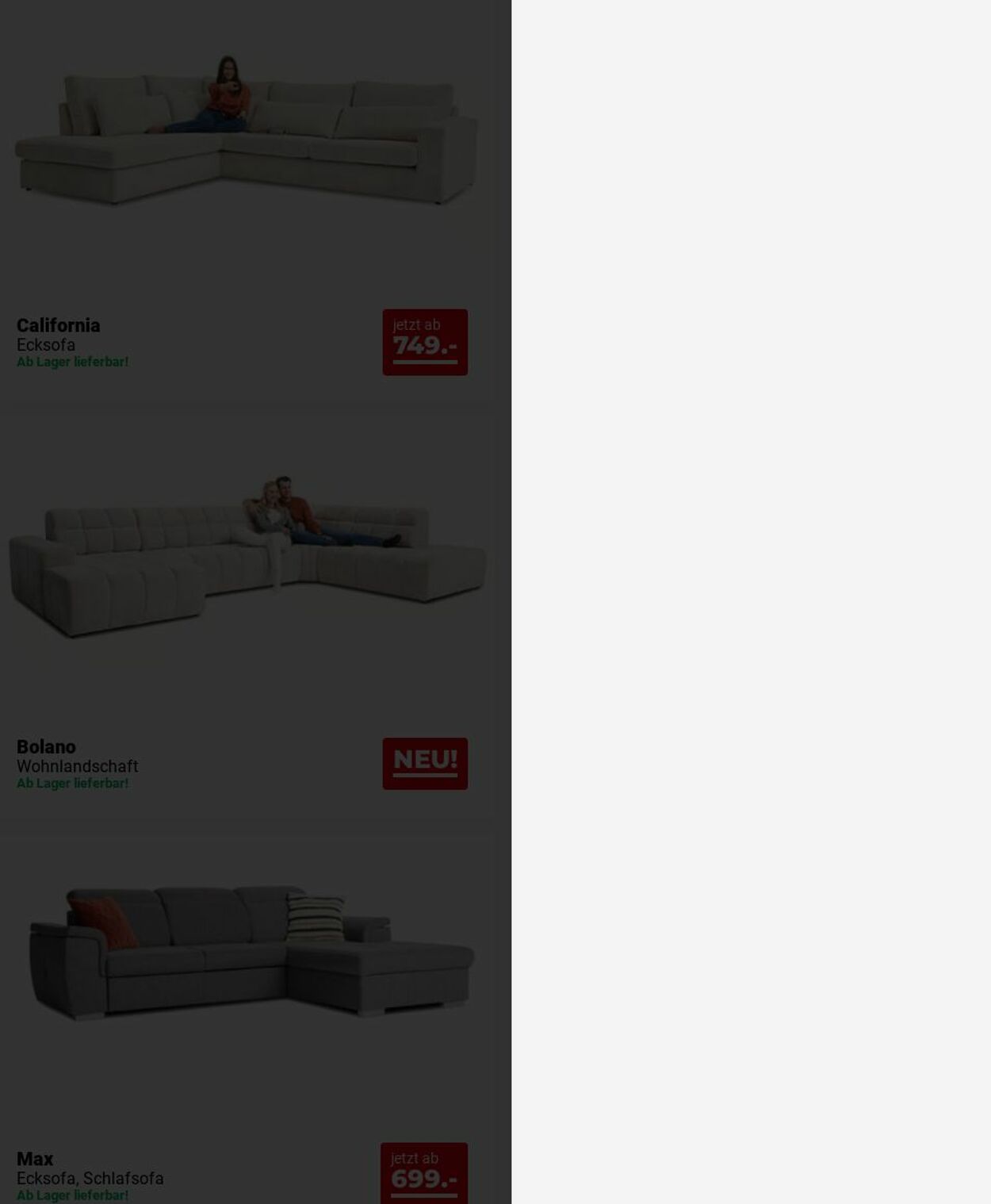 Prospekt Seats and Sofas 08.12.2025 - 17.12.2025