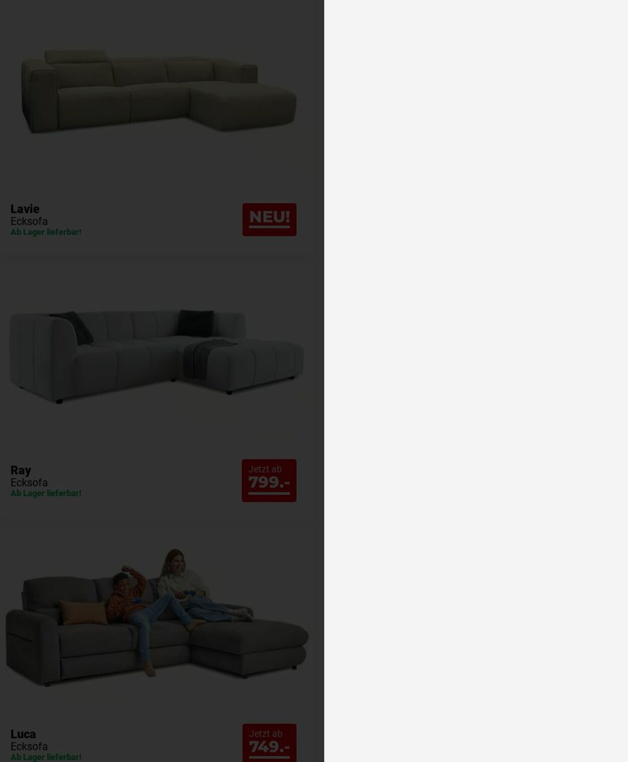 Prospekt Seats and Sofas 08.12.2025 - 17.12.2025