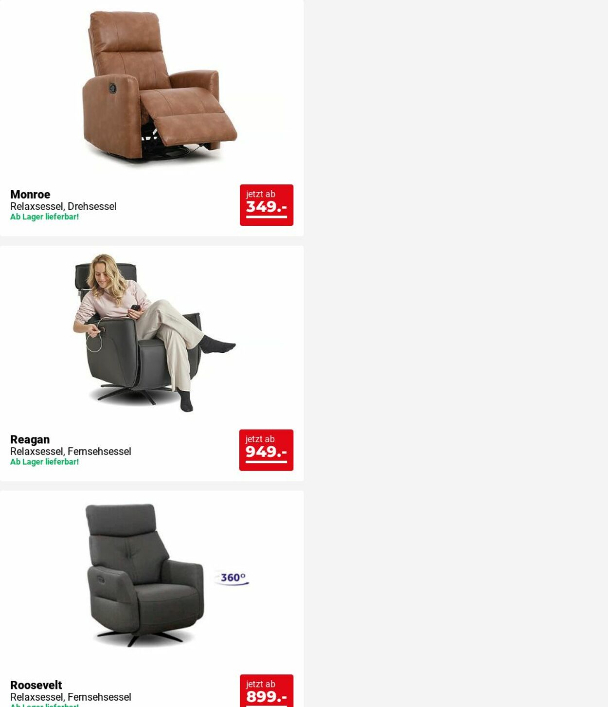 Prospekt Seats and Sofas 09.06.2025 - 18.06.2025
