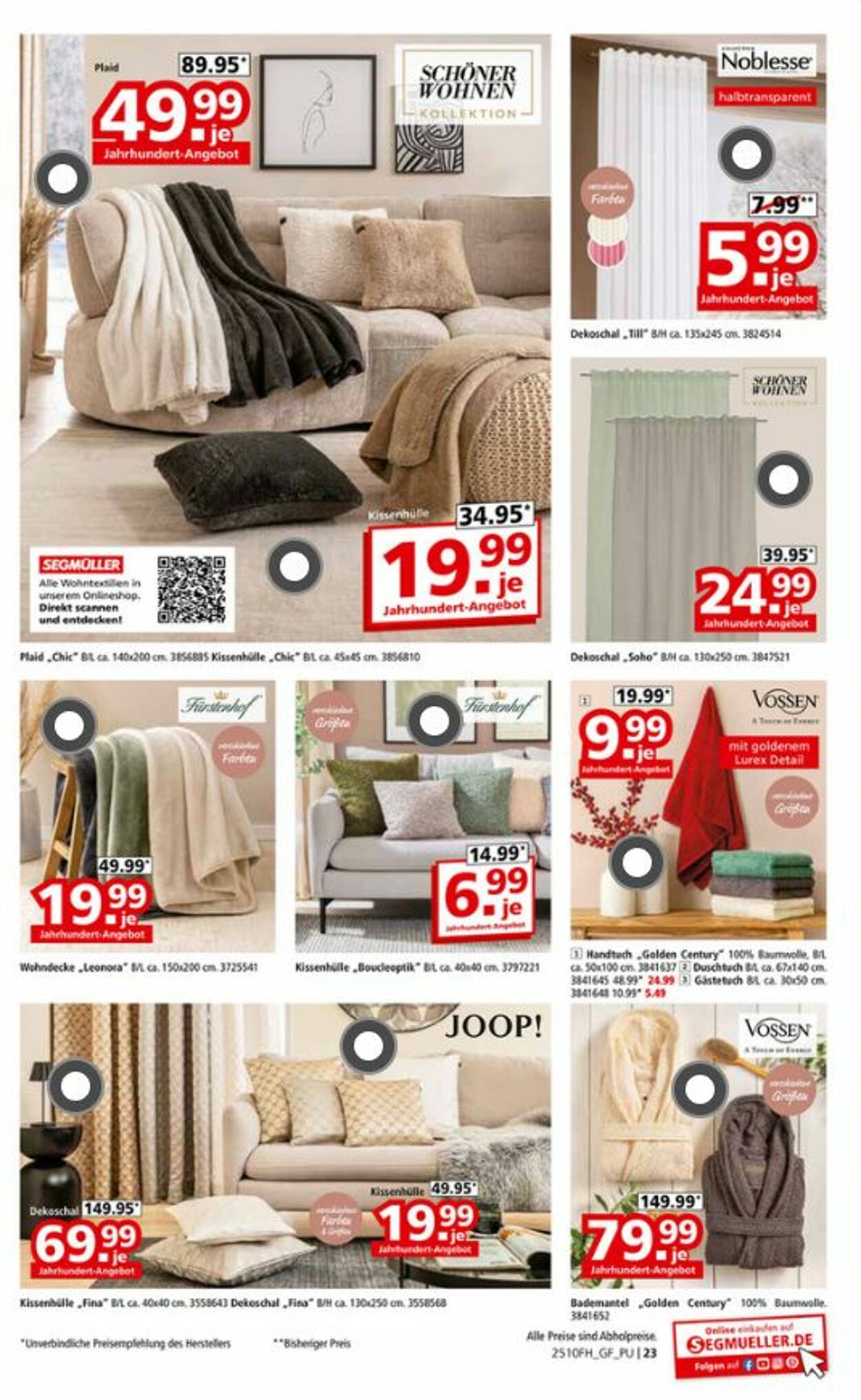 Prospekt SEGMÜLLER 18.10.2025 - 09.11.2025