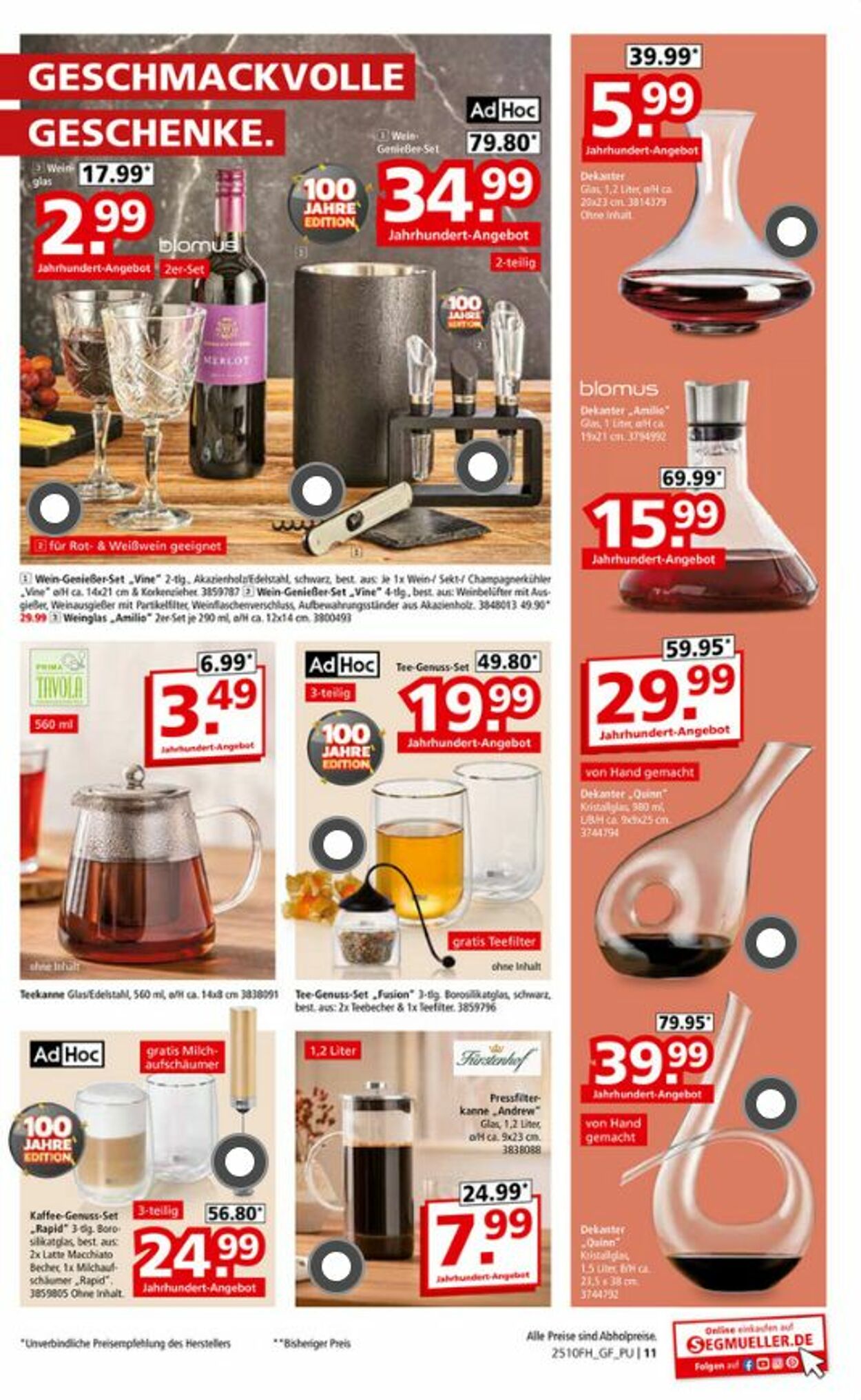 Prospekt SEGMÜLLER 18.10.2025 - 09.11.2025