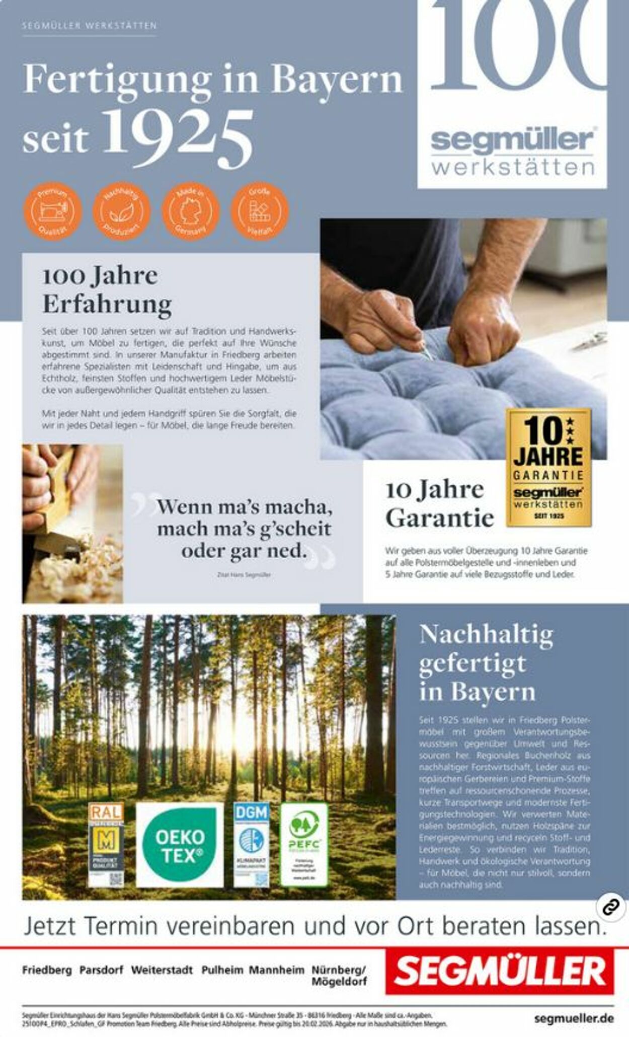 Prospekt SEGMÜLLER 17.10.2025 - 28.02.2026