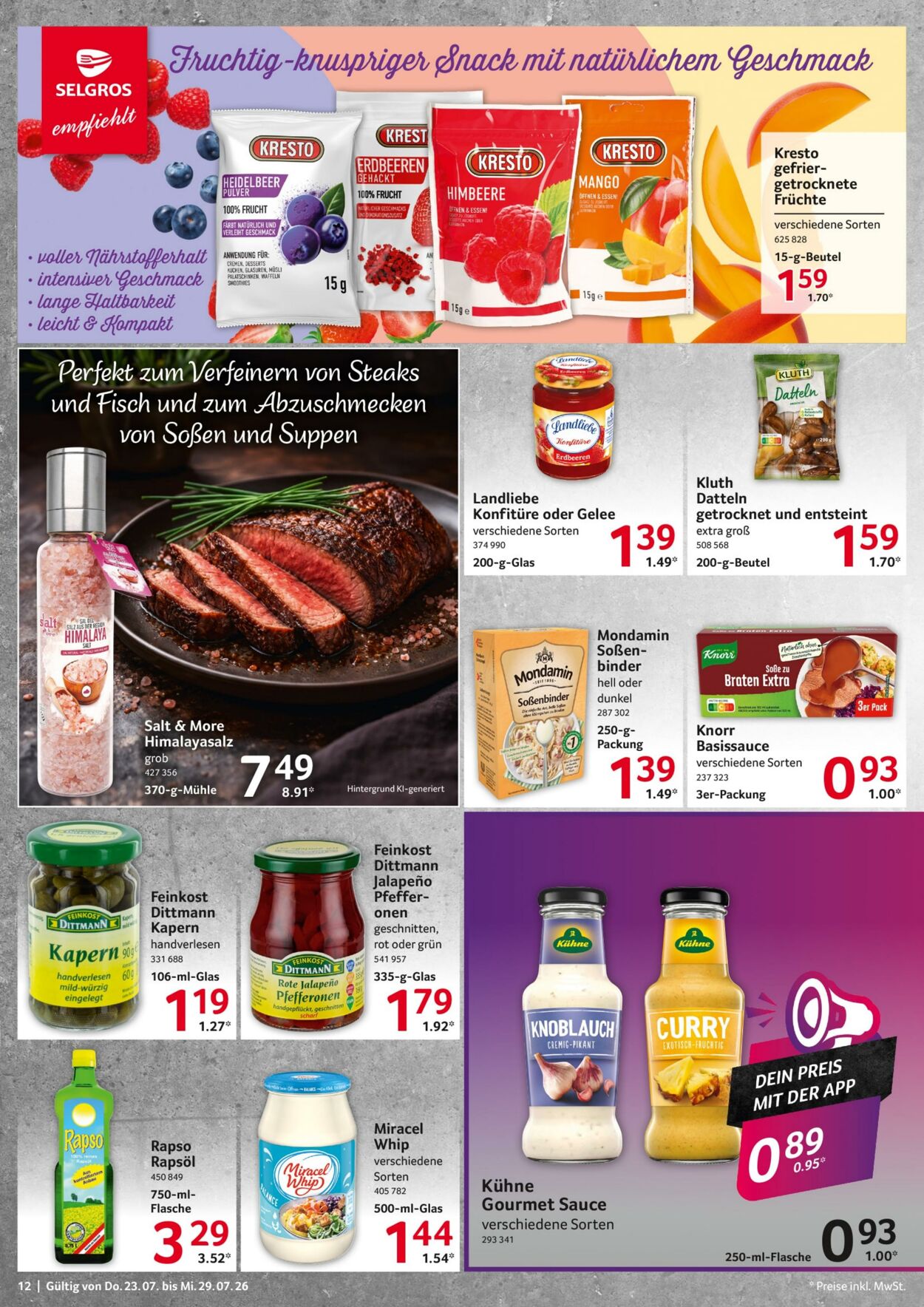 Prospekt Selgros 23.07.2026 - 29.07.2026