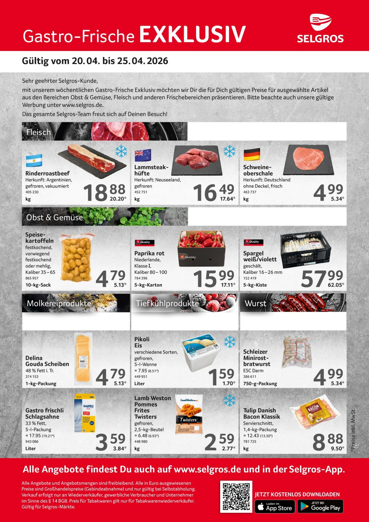 Prospekt Selgros 20.04.2026 - 25.04.2026