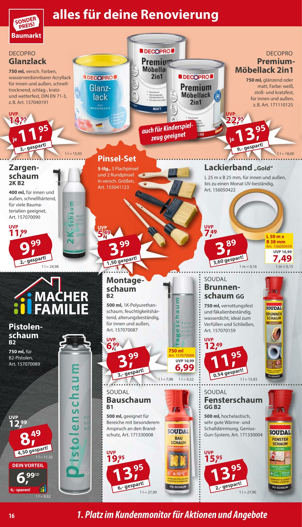 Prospekt Sonderpreis Baumarkt 24.05.2025 - 07.06.2025