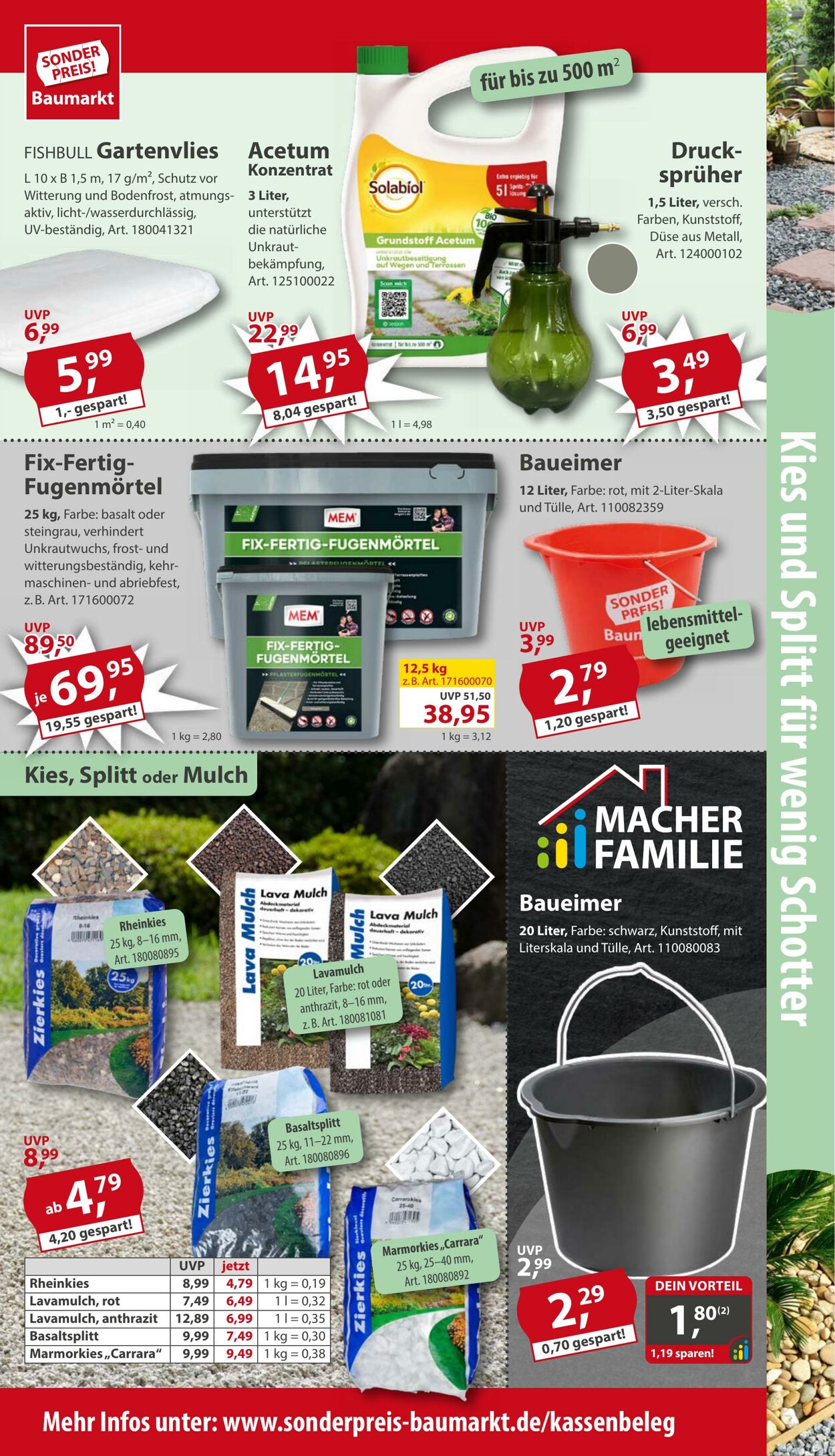 Prospekt Sonderpreis Baumarkt 31.05.2025 - 14.06.2025