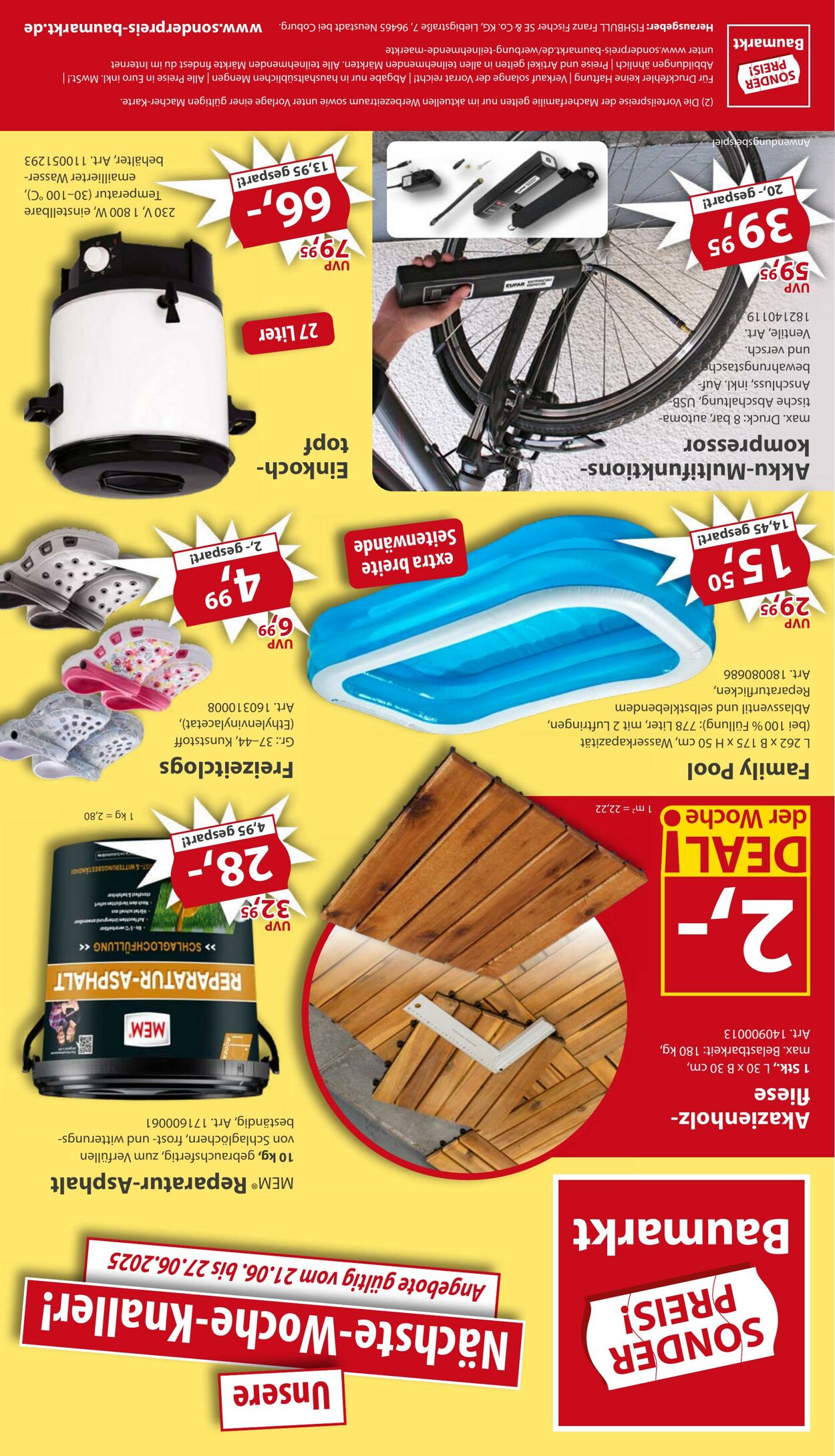 Prospekt Sonderpreis Baumarkt 07.06.2025 - 21.06.2025