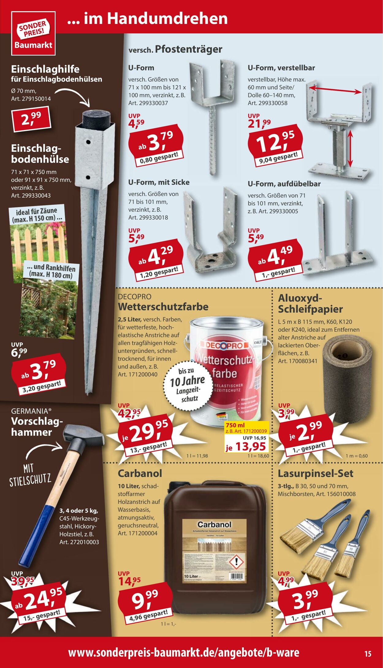 Prospekt Sonderpreis Baumarkt 07.06.2025 - 21.06.2025