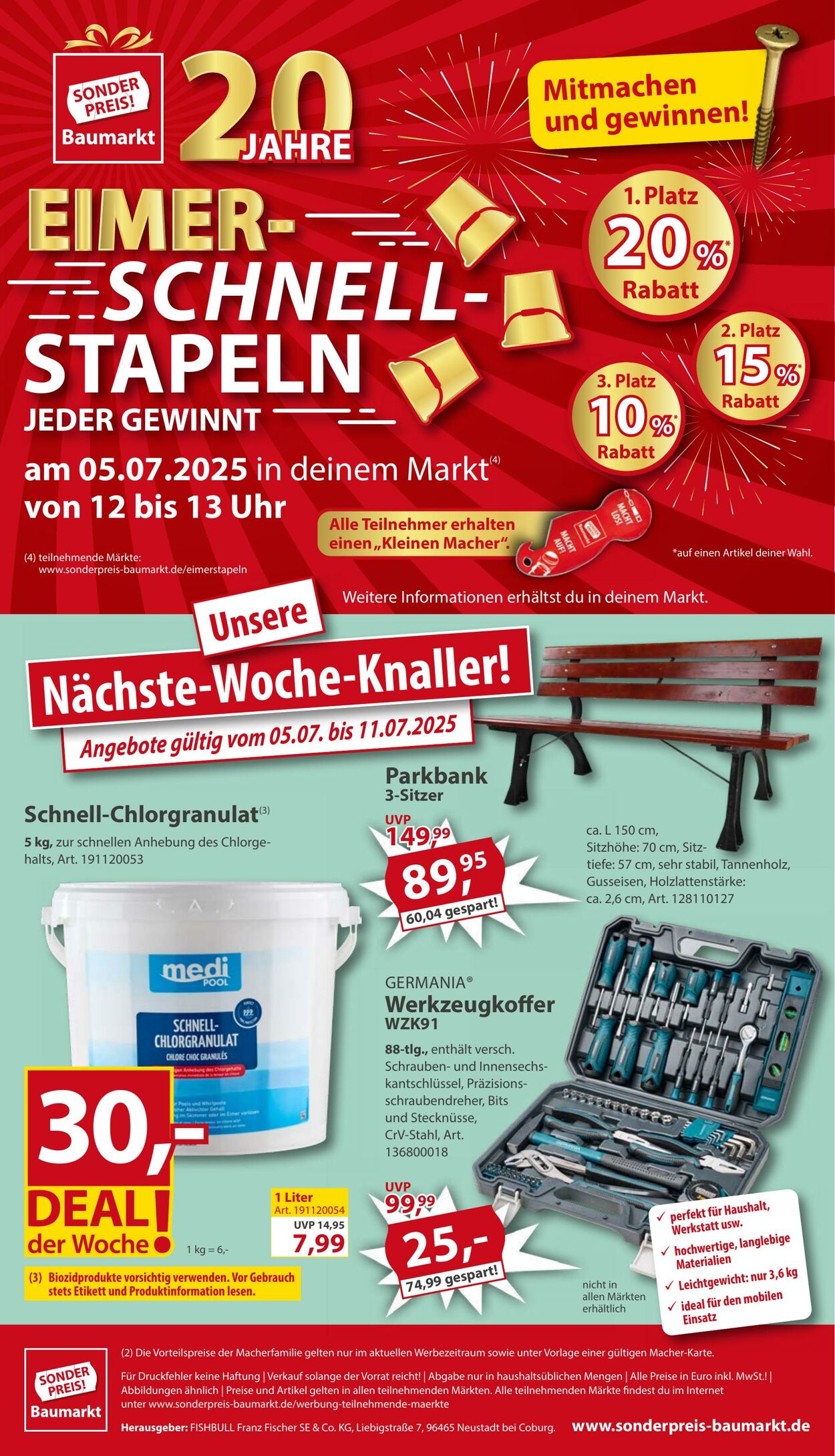 Prospekt Sonderpreis Baumarkt 21.06.2025 - 05.07.2025