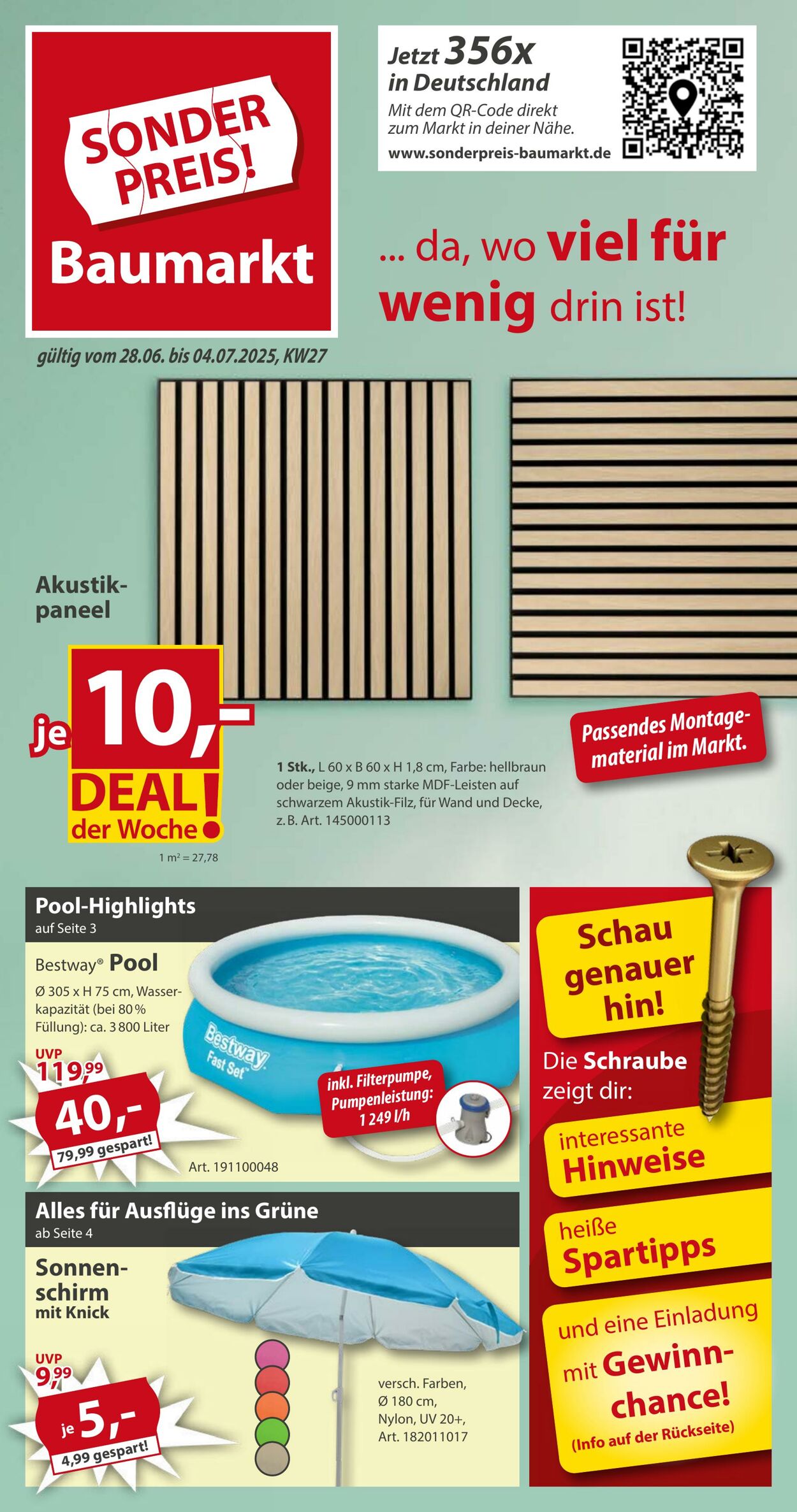 Prospekt Sonderpreis Baumarkt 21.06.2025 - 05.07.2025
