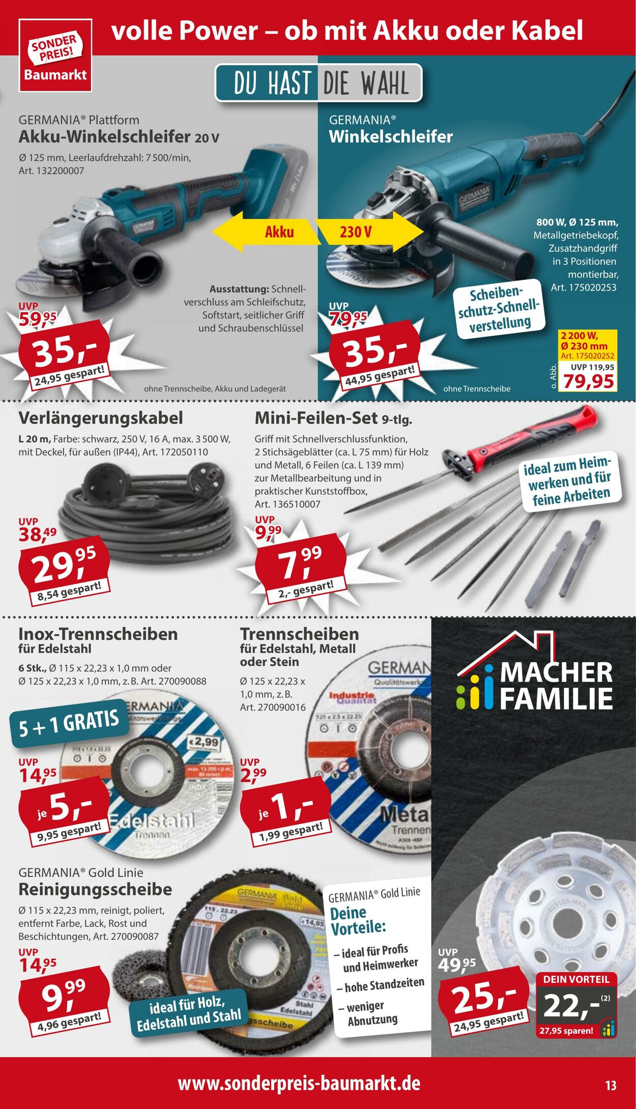 Prospekt Sonderpreis Baumarkt 05.07.2025 - 19.07.2025