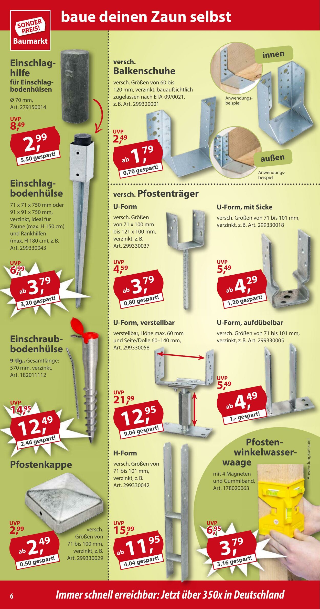 Prospekt Sonderpreis Baumarkt 09.08.2025 - 23.08.2025