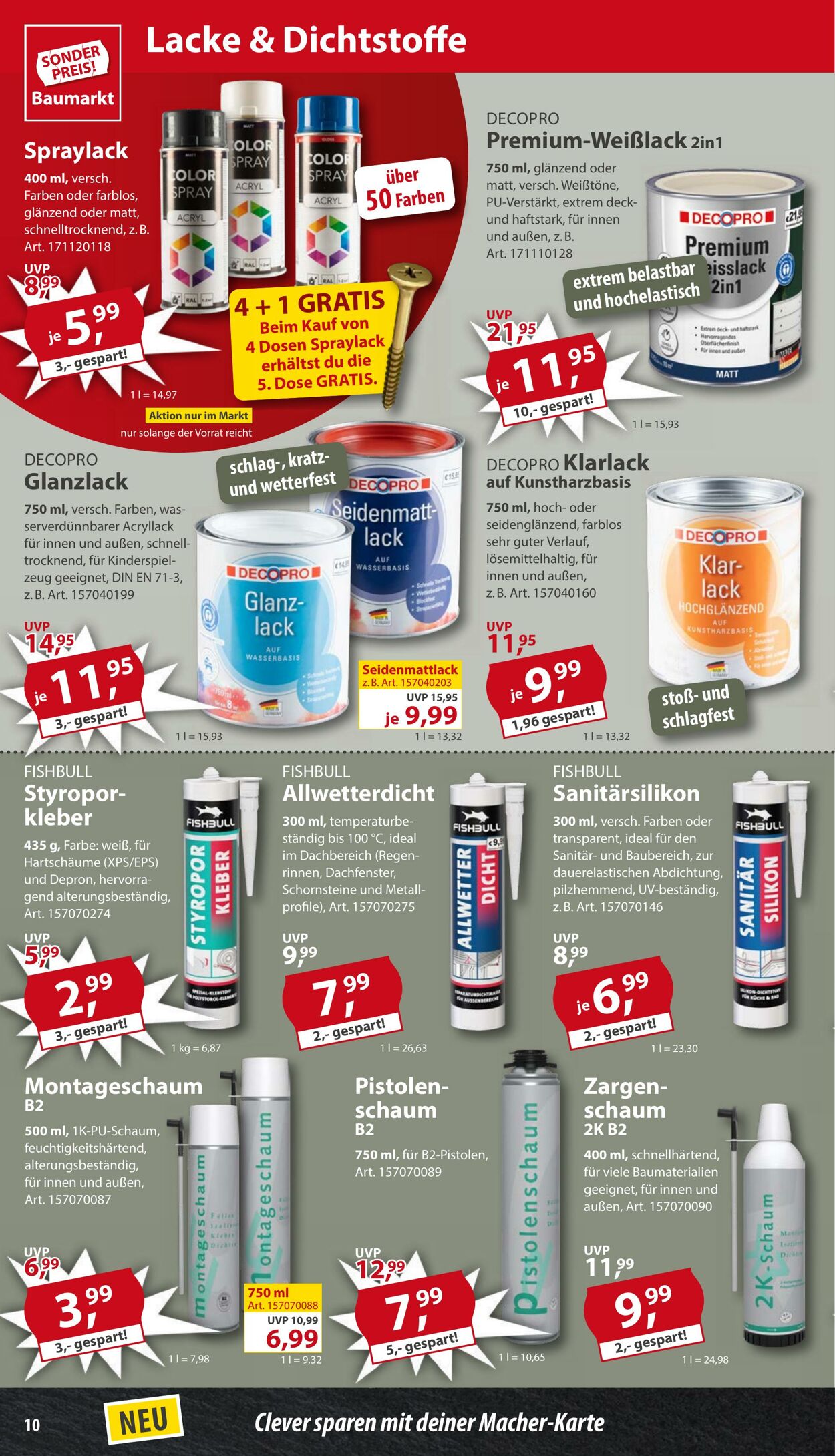 Prospekt Sonderpreis Baumarkt 09.08.2025 - 23.08.2025