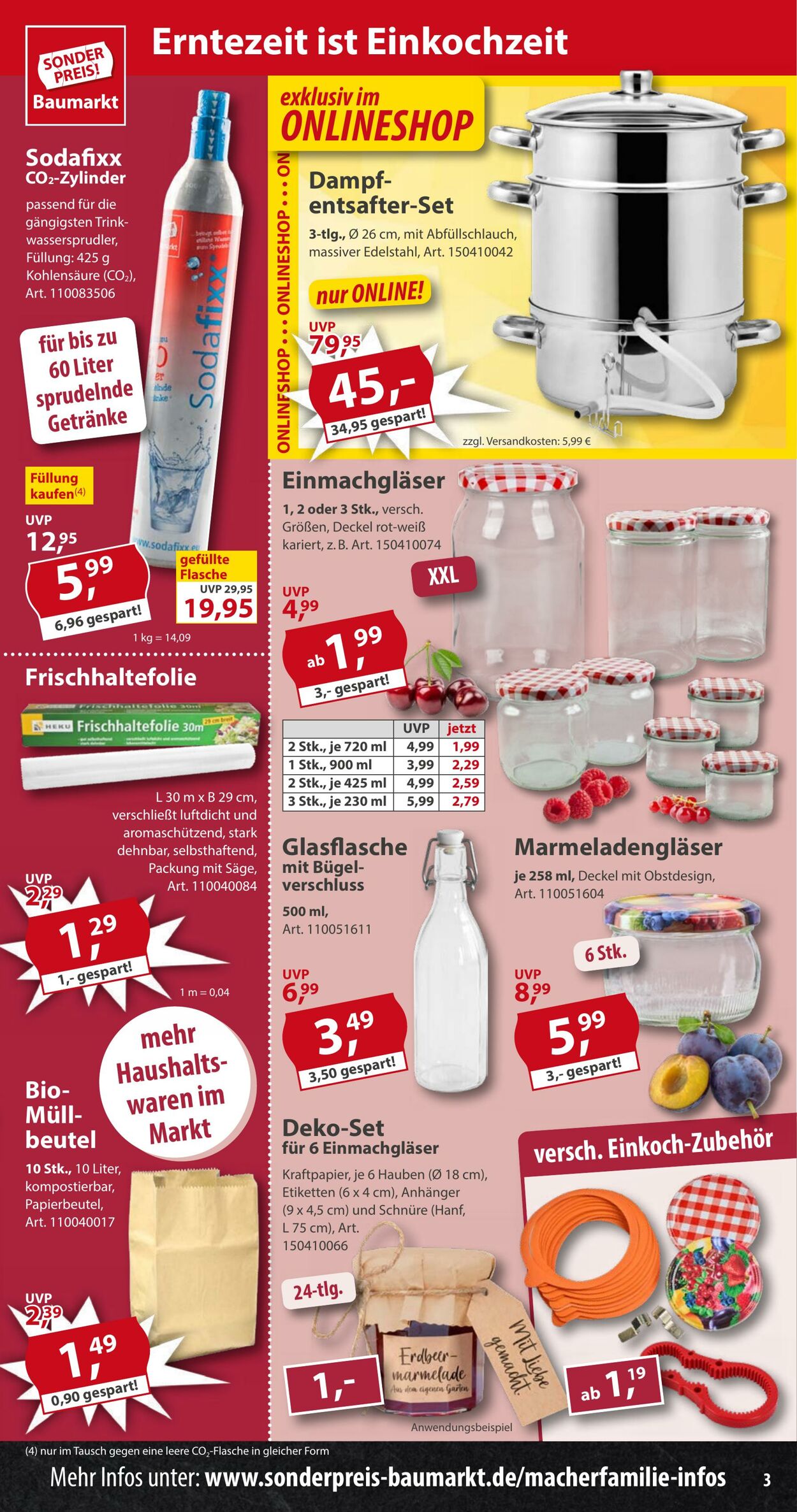 Prospekt Sonderpreis Baumarkt 09.08.2025 - 23.08.2025