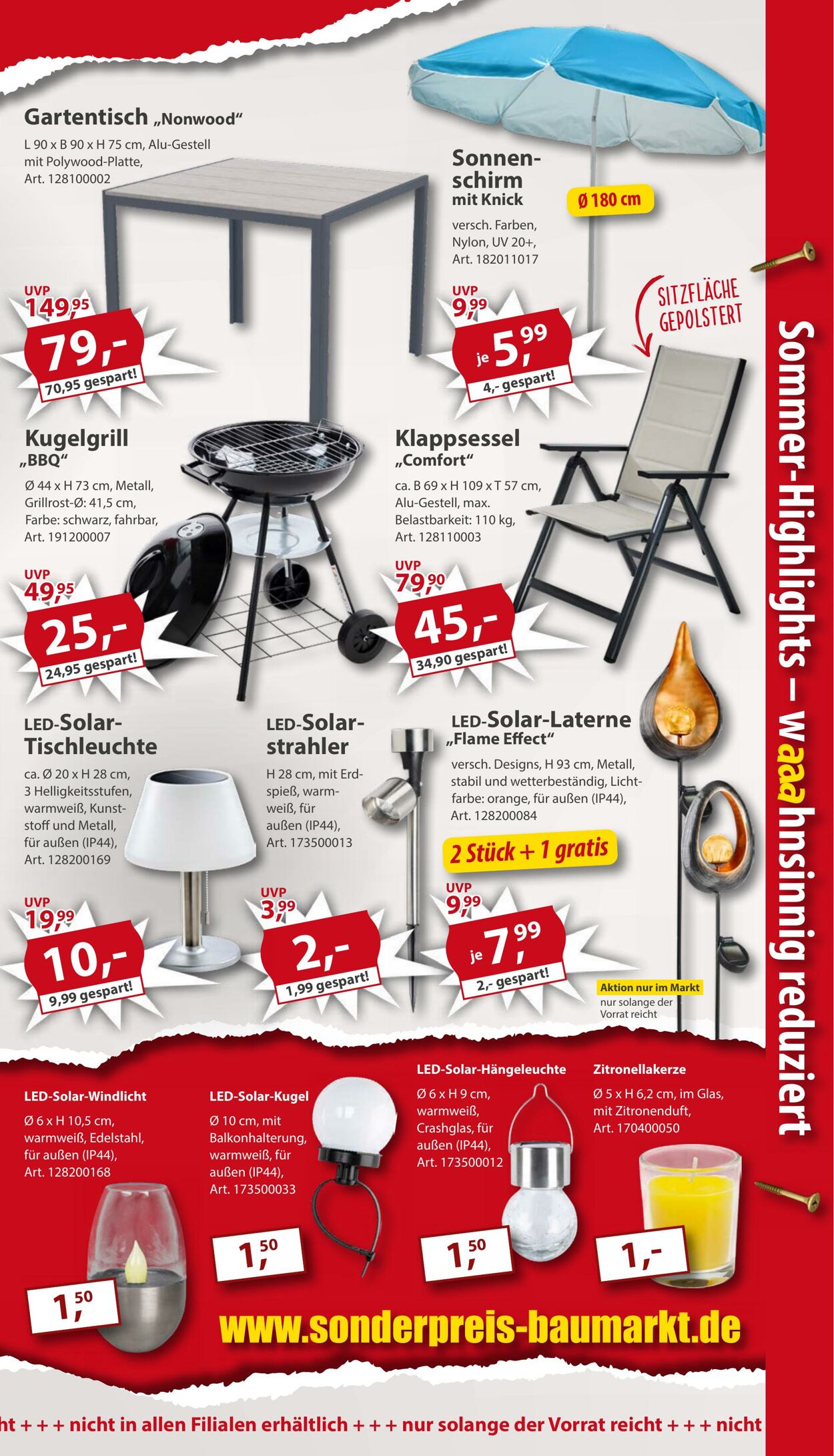 Prospekt Sonderpreis Baumarkt 09.08.2025 - 23.08.2025