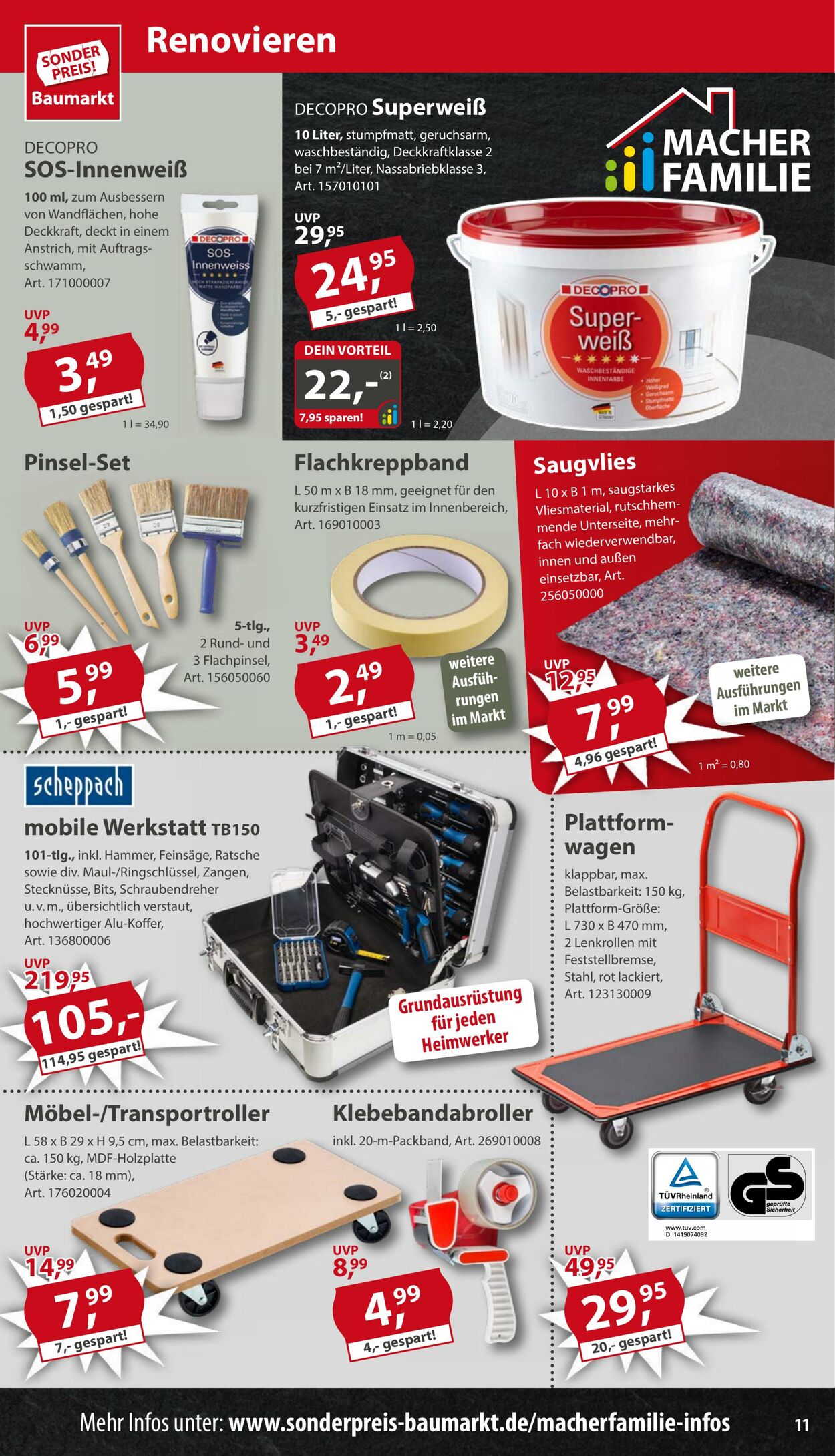 Prospekt Sonderpreis Baumarkt 09.08.2025 - 23.08.2025
