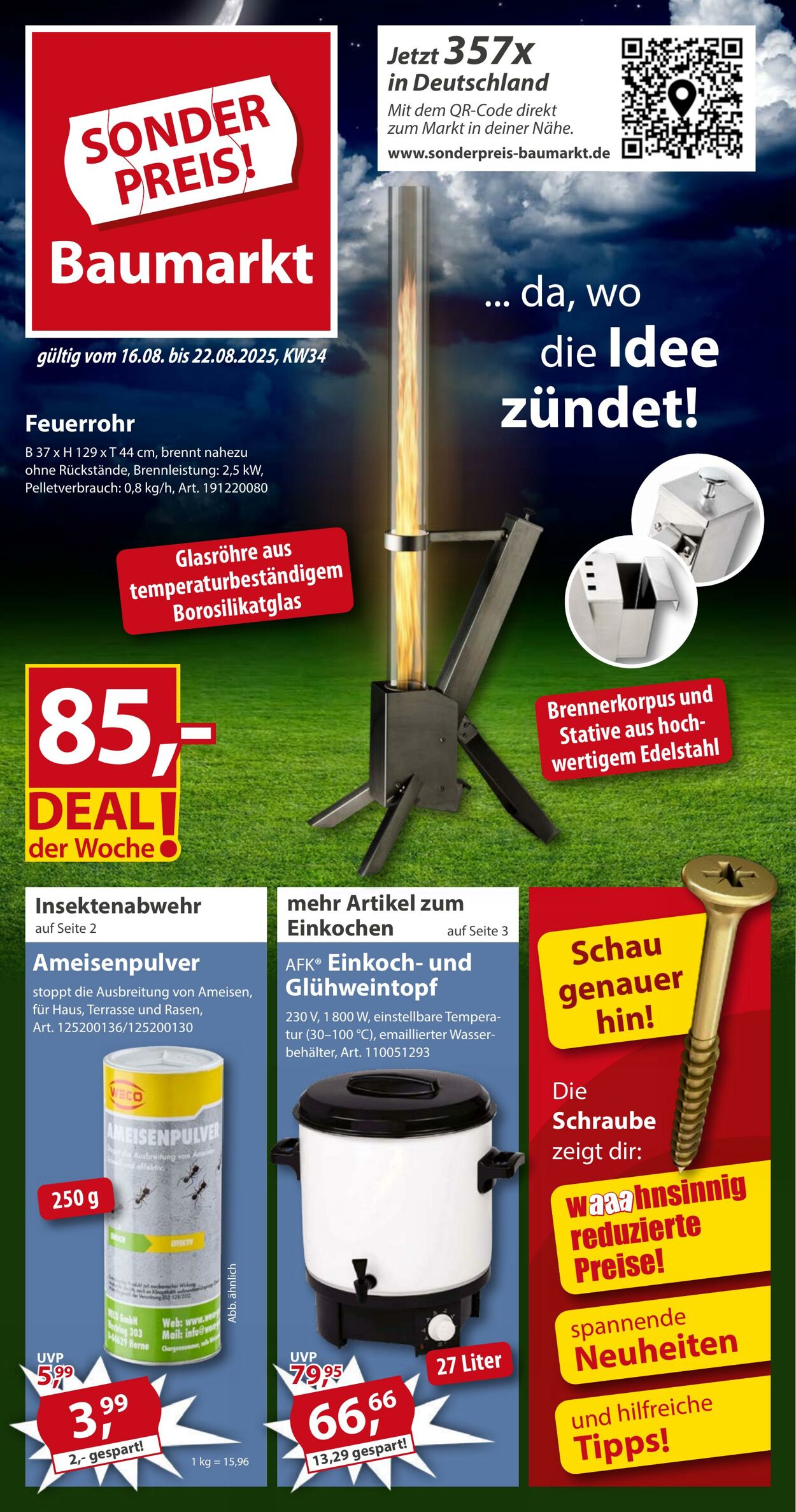 Prospekt Sonderpreis Baumarkt 09.08.2025 - 23.08.2025