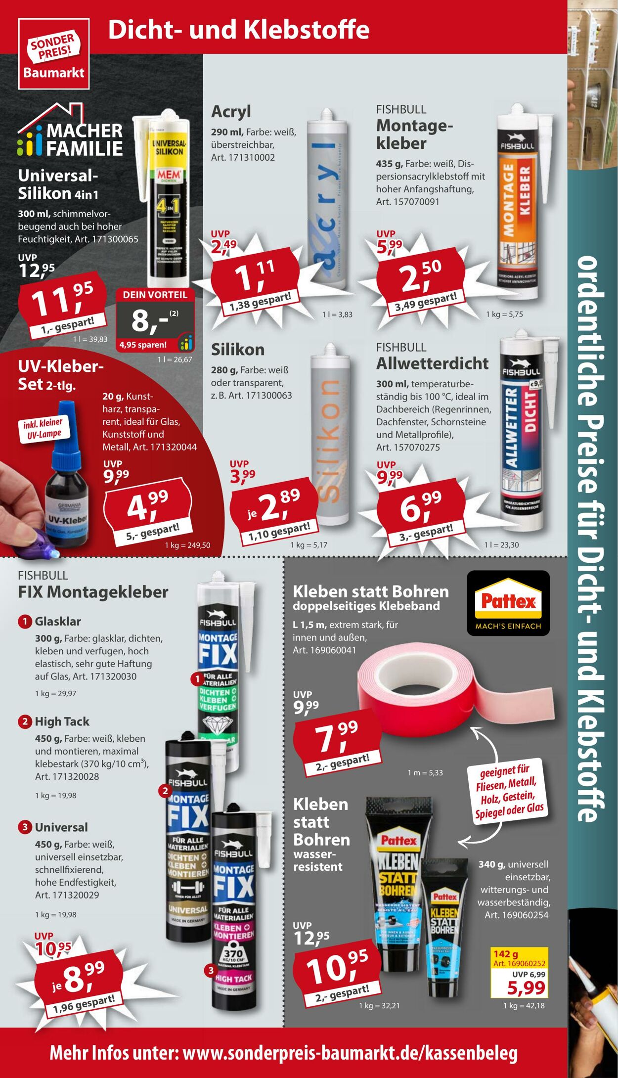 Prospekt Sonderpreis Baumarkt 23.08.2025 - 06.09.2025