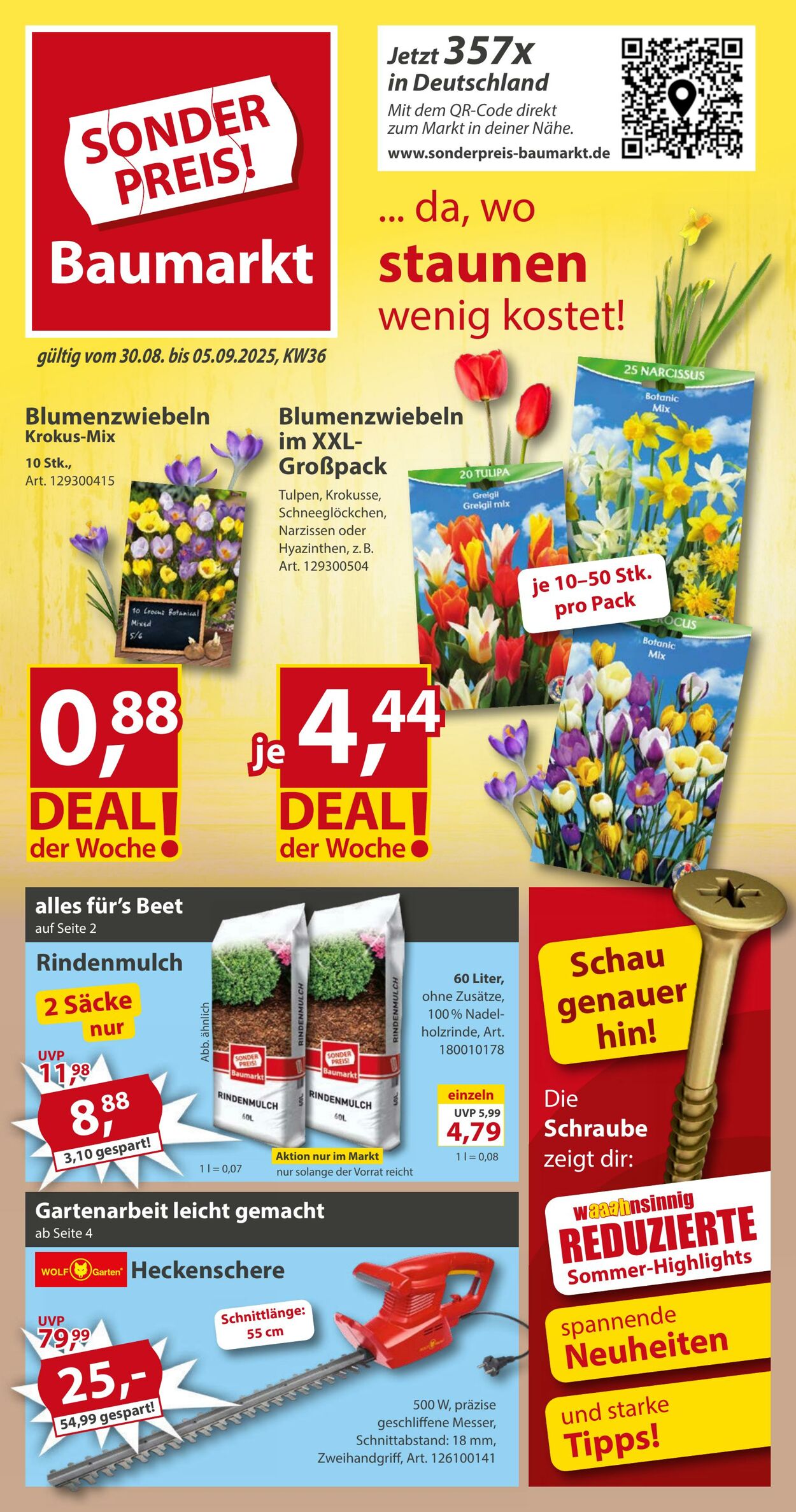 Prospekt Sonderpreis Baumarkt 23.08.2025 - 06.09.2025