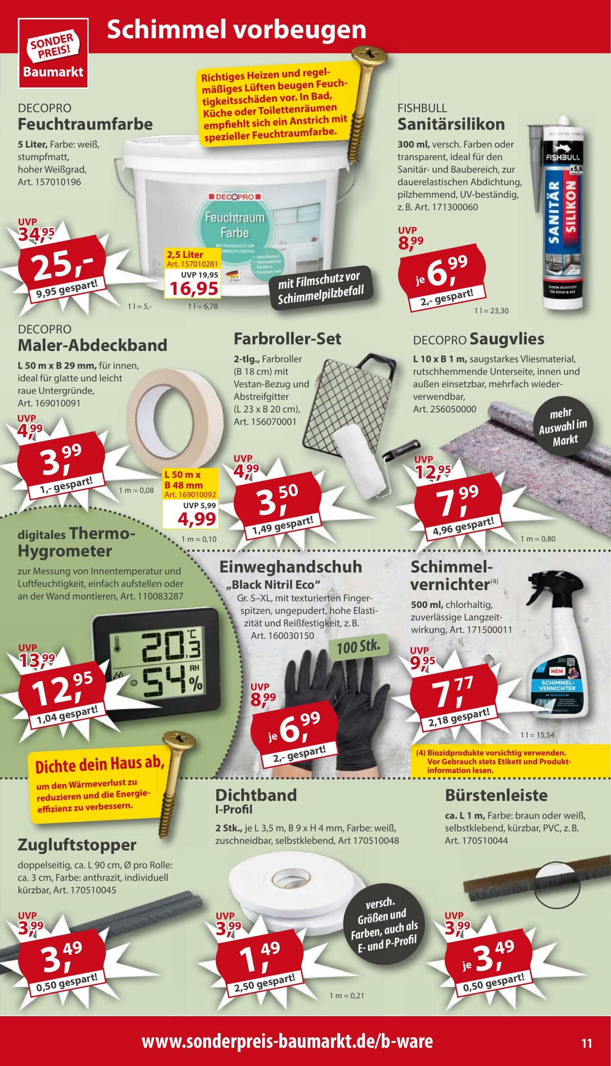 Prospekt Sonderpreis Baumarkt 23.08.2025 - 06.09.2025