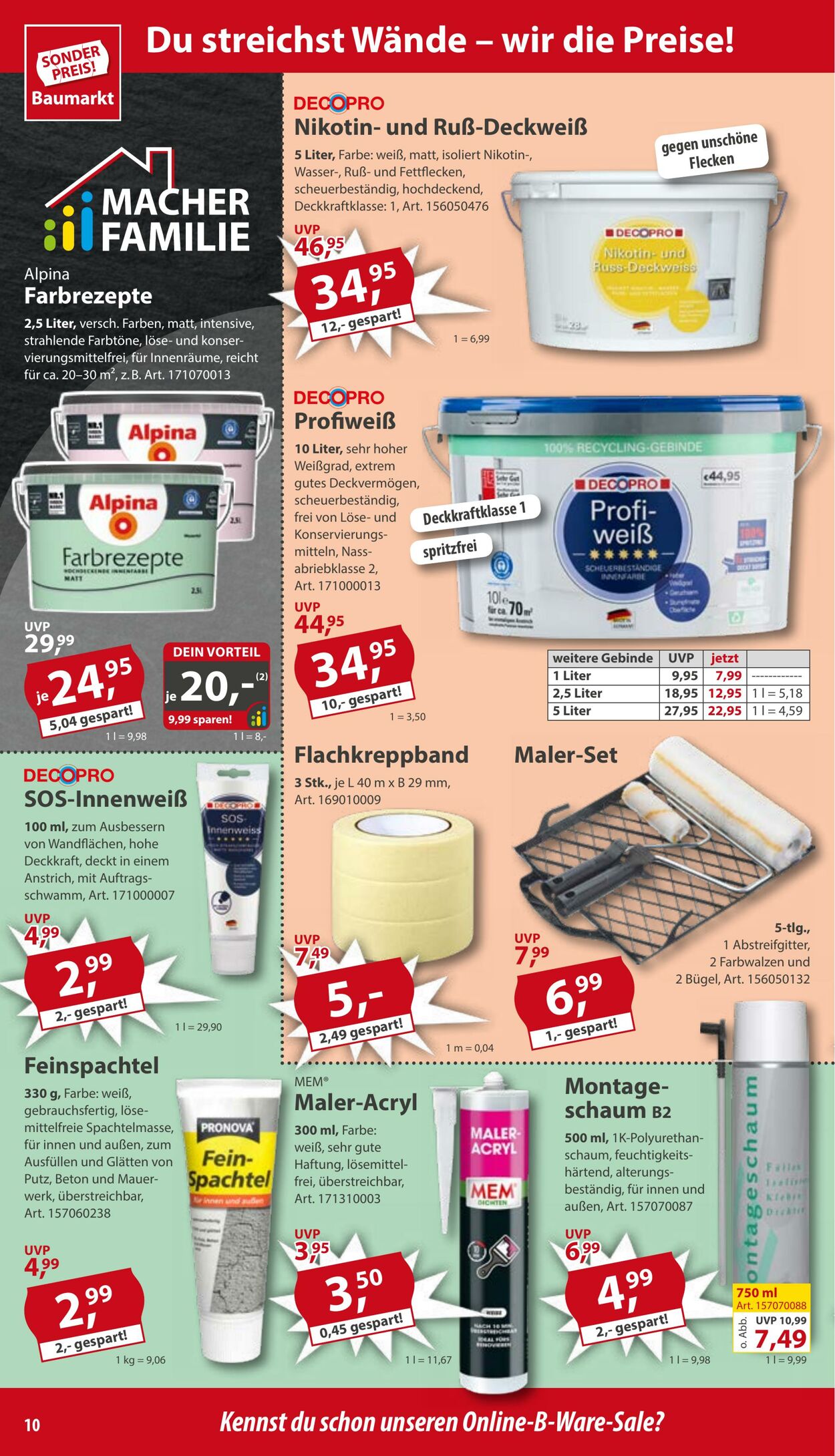 Prospekt Sonderpreis Baumarkt 06.09.2025 - 20.09.2025