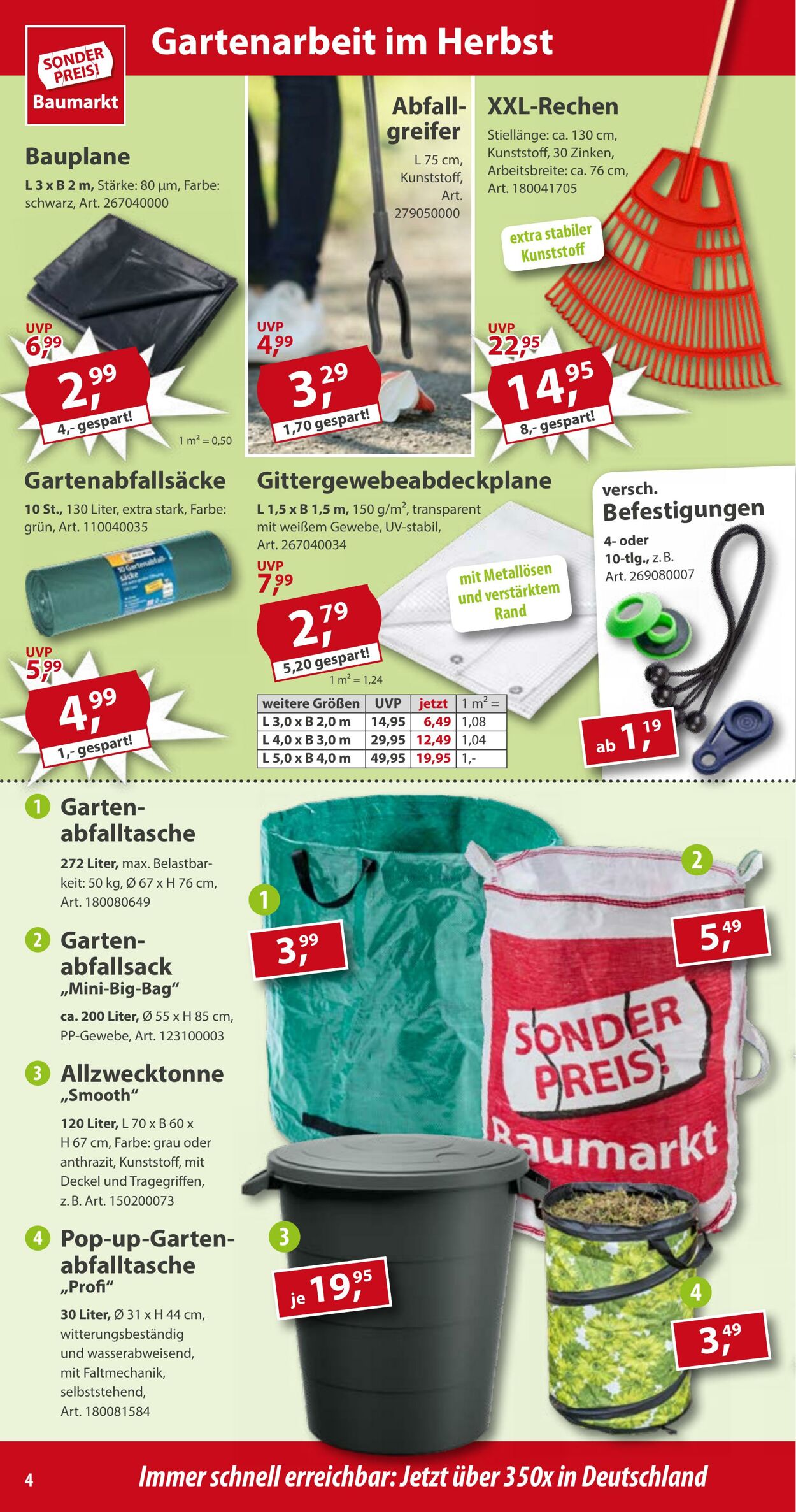 Prospekt Sonderpreis Baumarkt 06.09.2025 - 20.09.2025