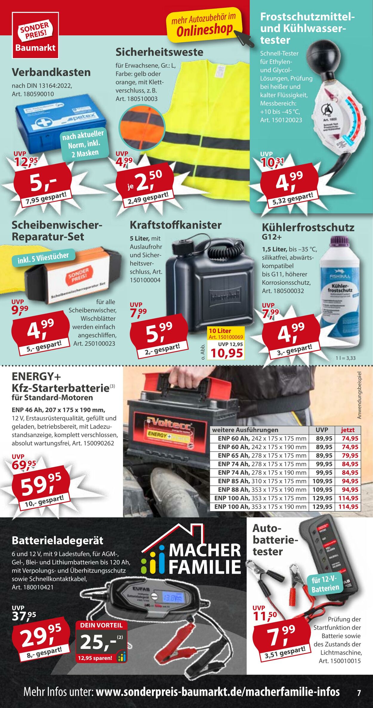Prospekt Sonderpreis Baumarkt 06.09.2025 - 20.09.2025