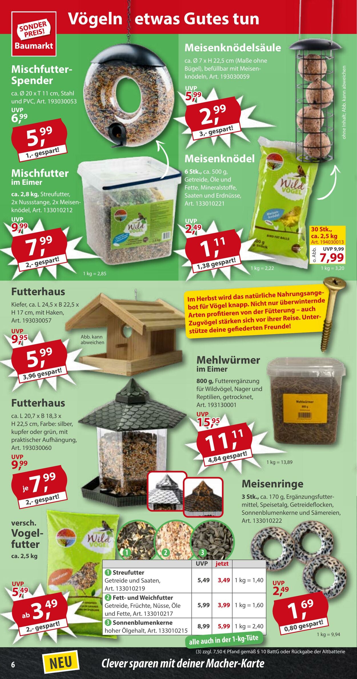 Prospekt Sonderpreis Baumarkt 06.09.2025 - 20.09.2025