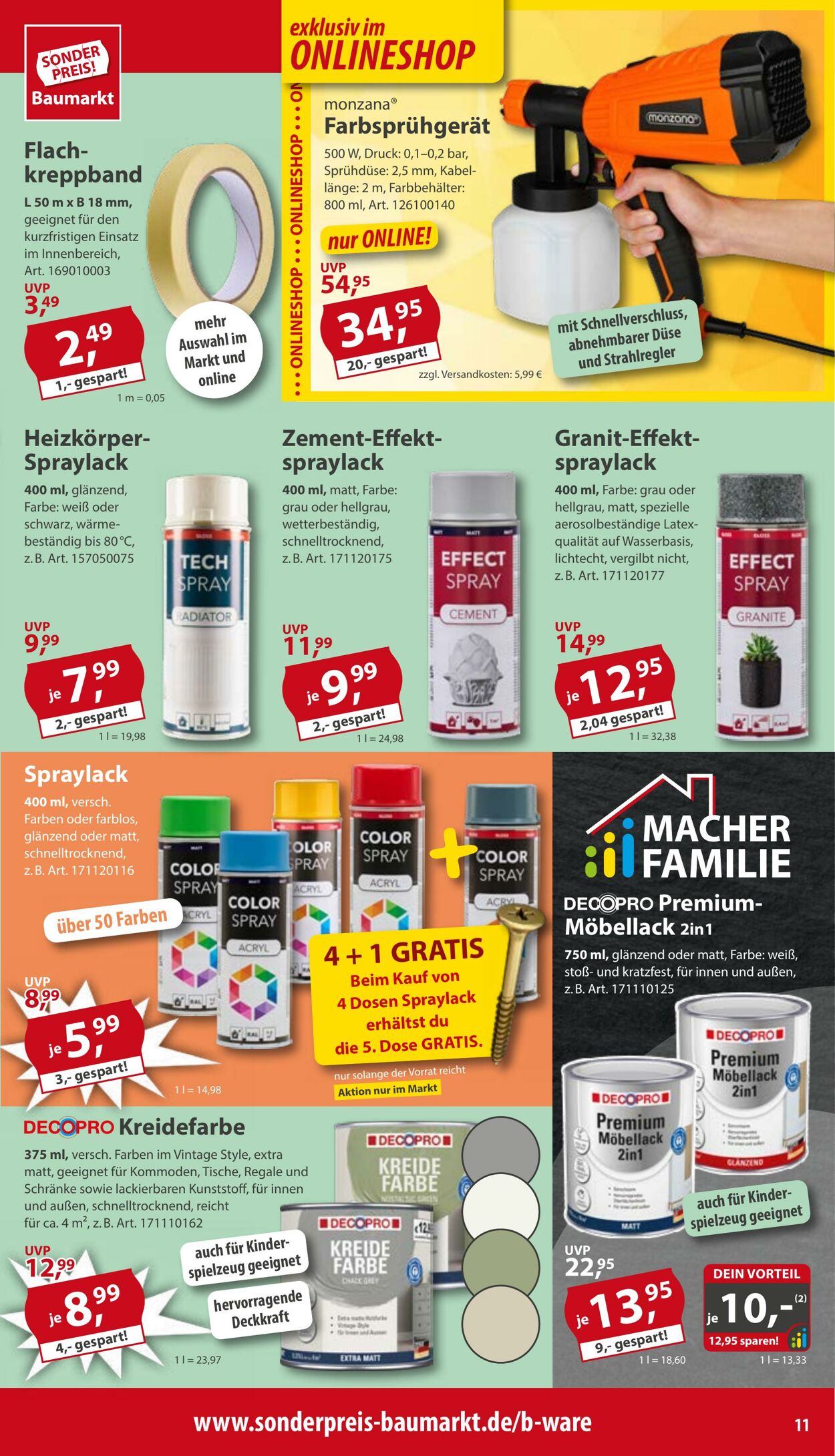 Prospekt Sonderpreis Baumarkt 06.09.2025 - 20.09.2025