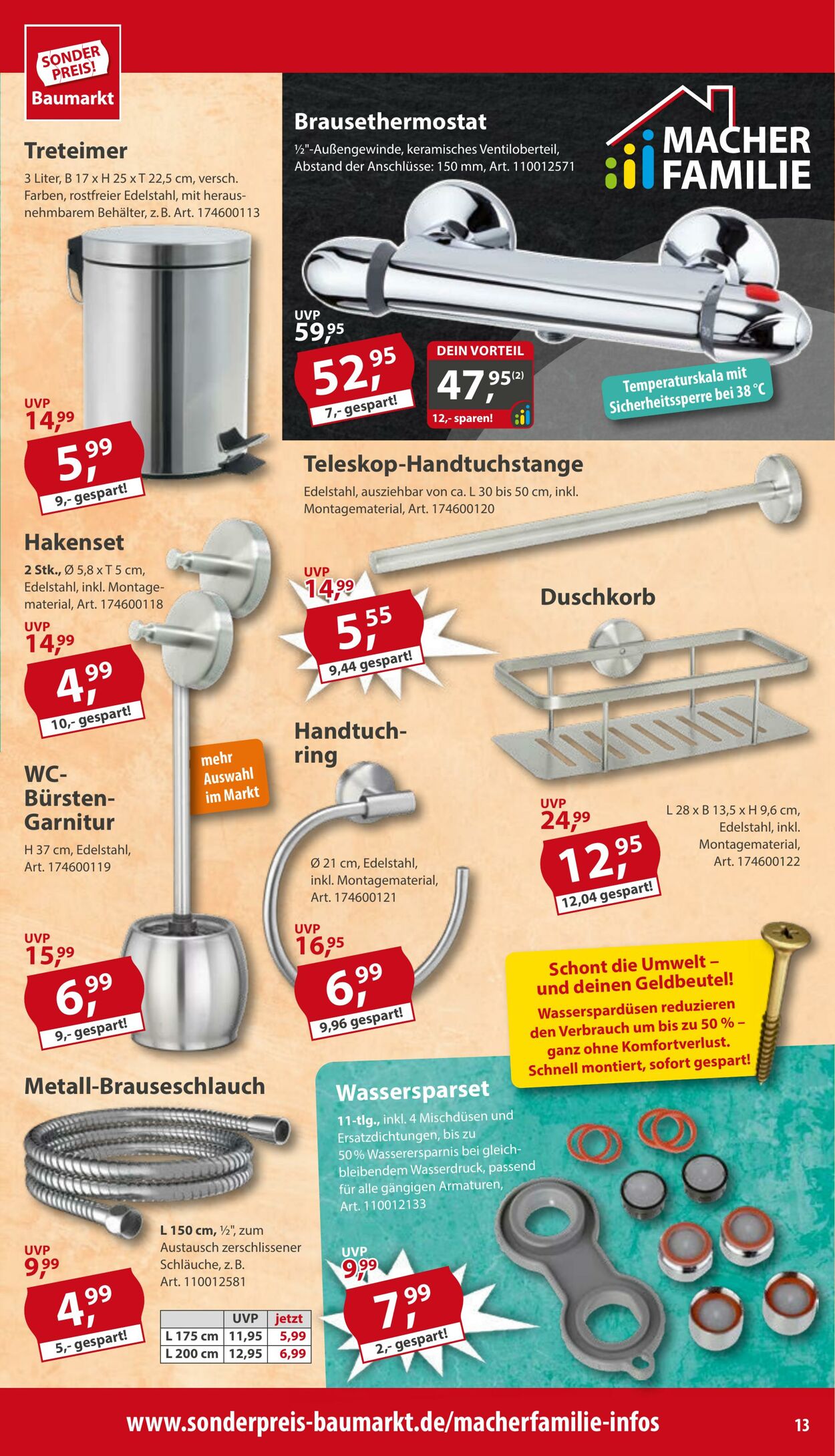 Prospekt Sonderpreis Baumarkt 06.09.2025 - 20.09.2025