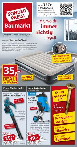 Prospekt Sonderpreis Baumarkt 06.09.2025 - 20.09.2025