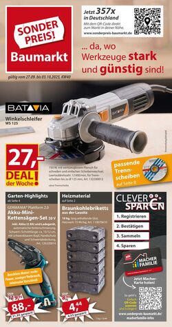 Prospekt Sonderpreis Baumarkt 20.09.2025 - 04.10.2025
